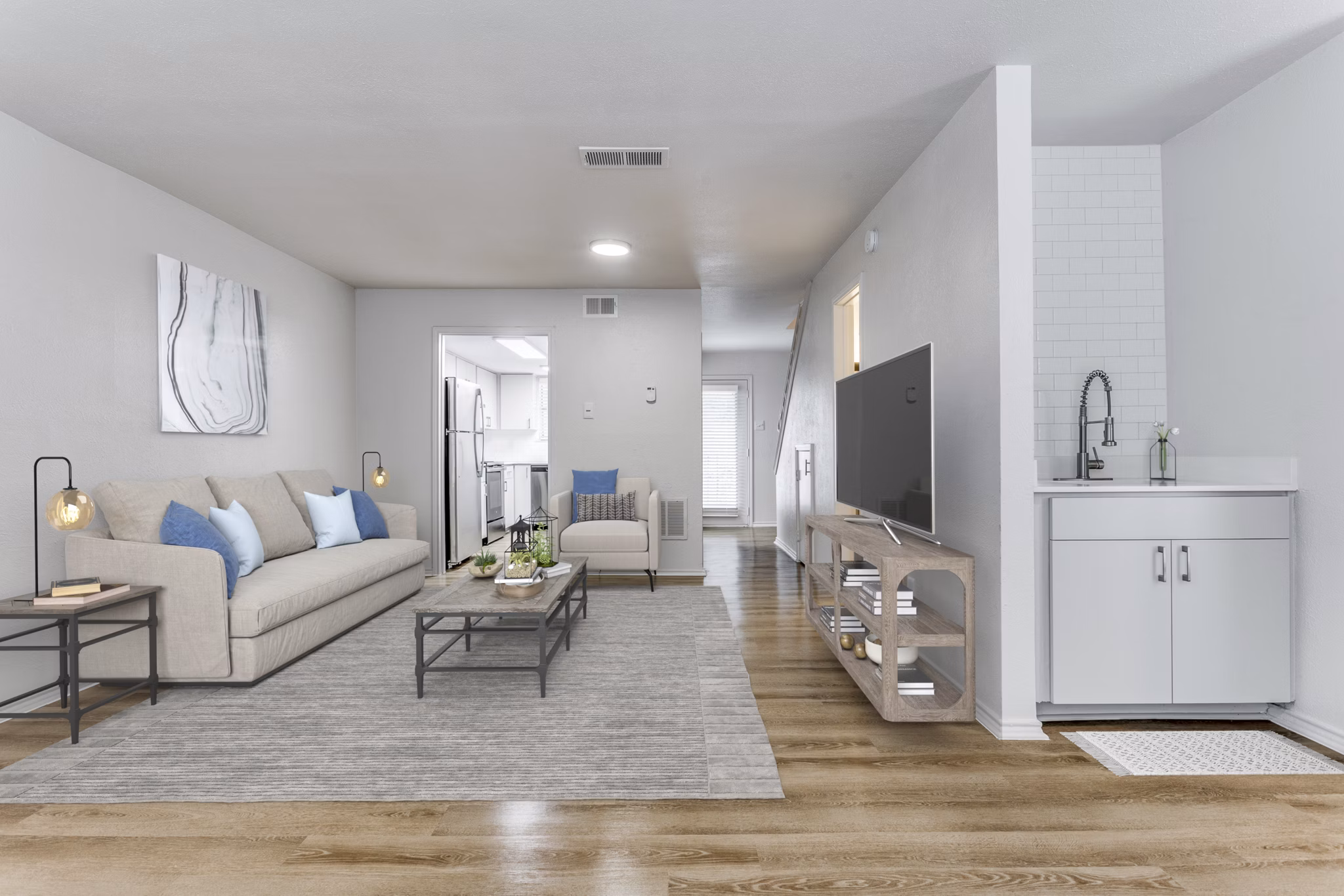 living room at Lake Colony Apartments