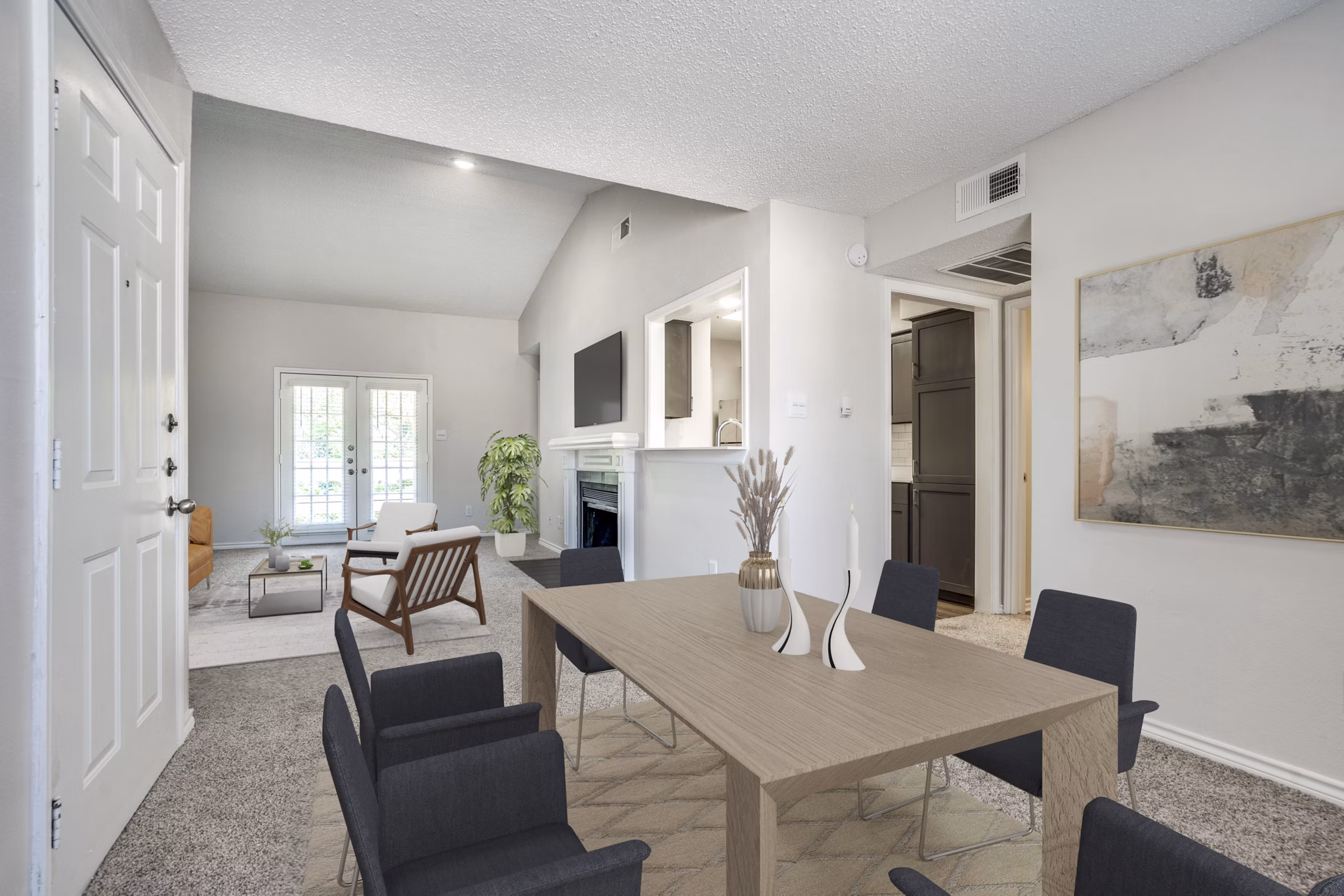 dining room at The Lochley Apartments