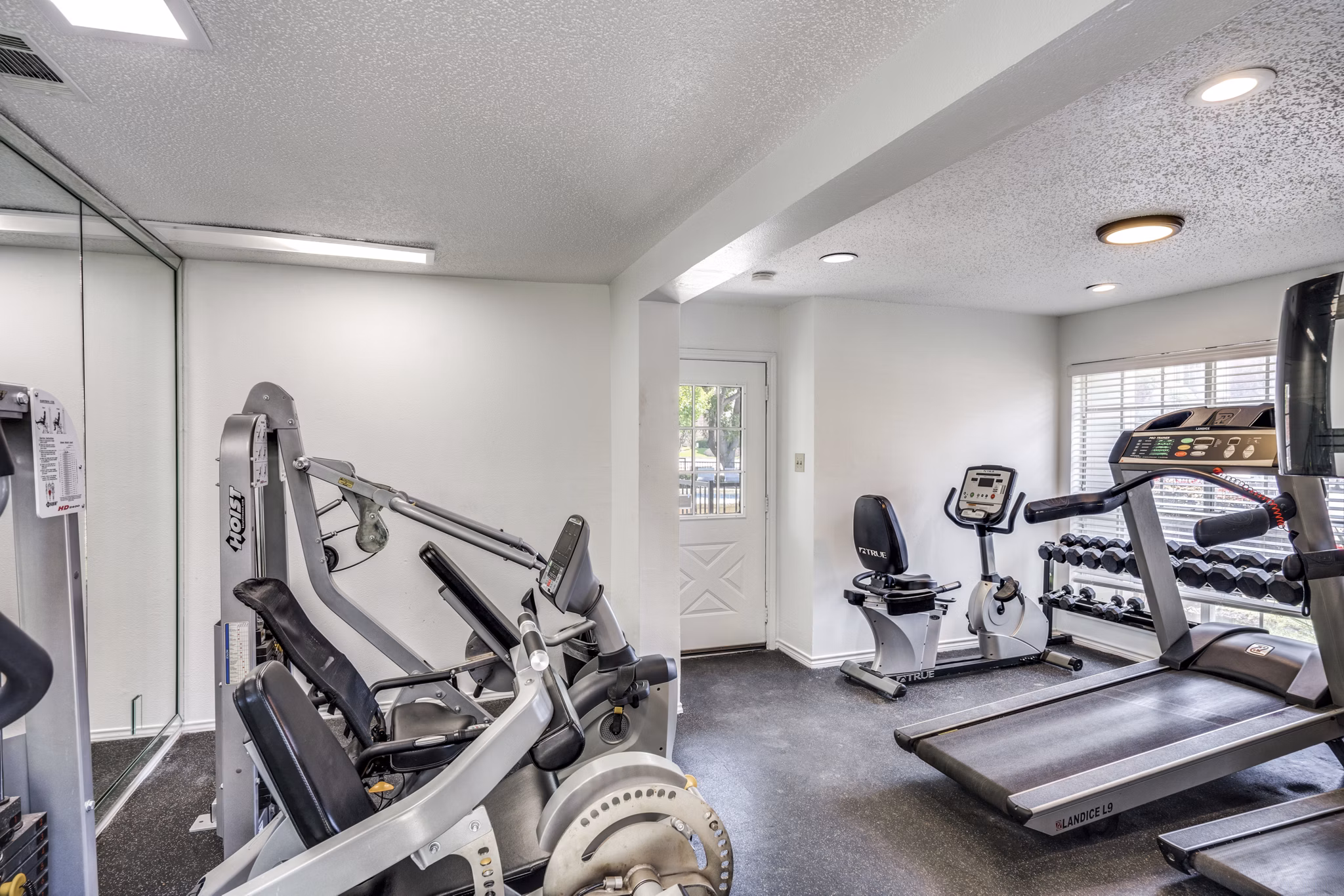 fitness center at The Lochley Apartments