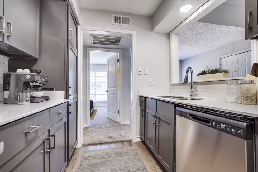 kitchen at The Lochley Apartments
