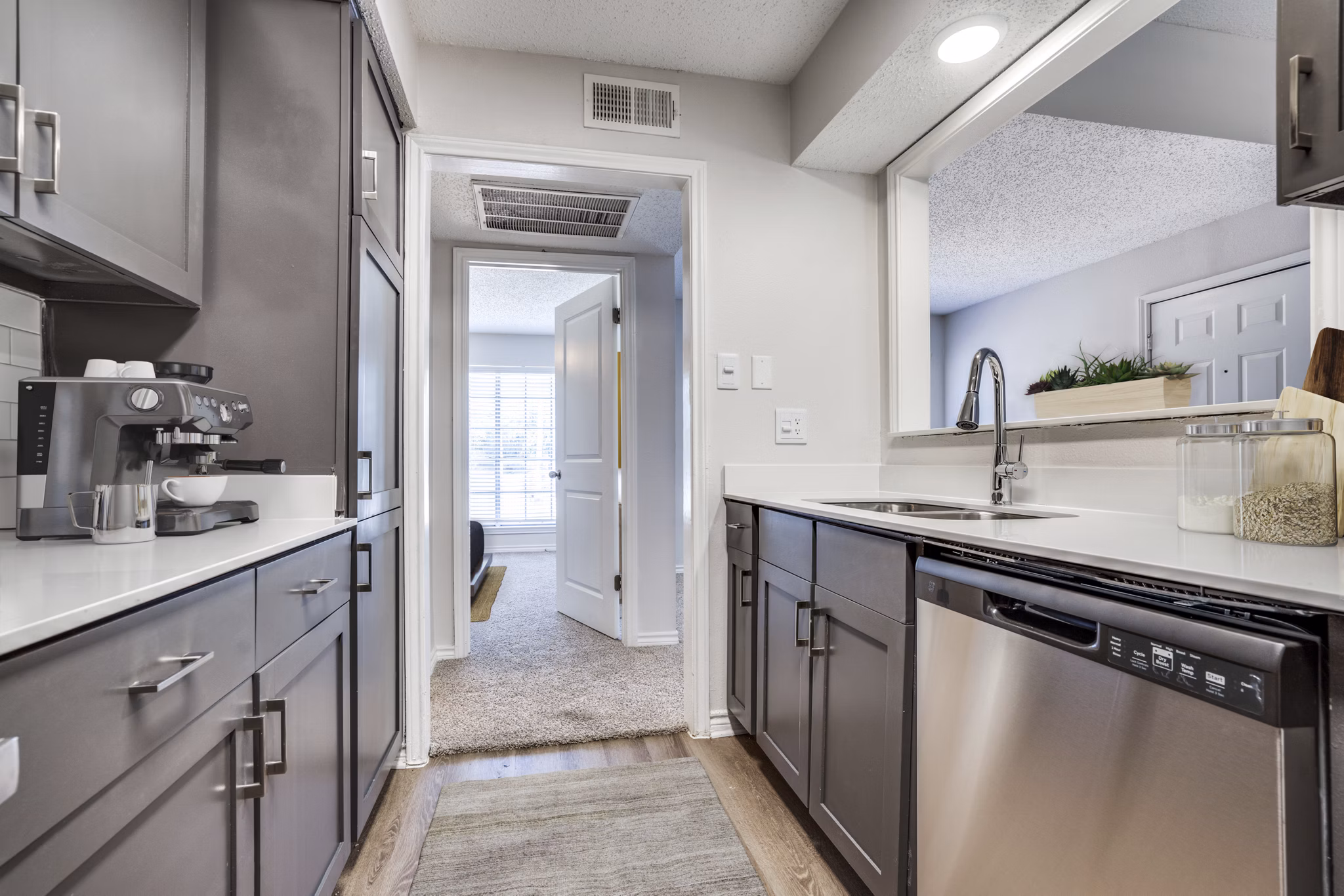kitchen at The Lochley Apartments