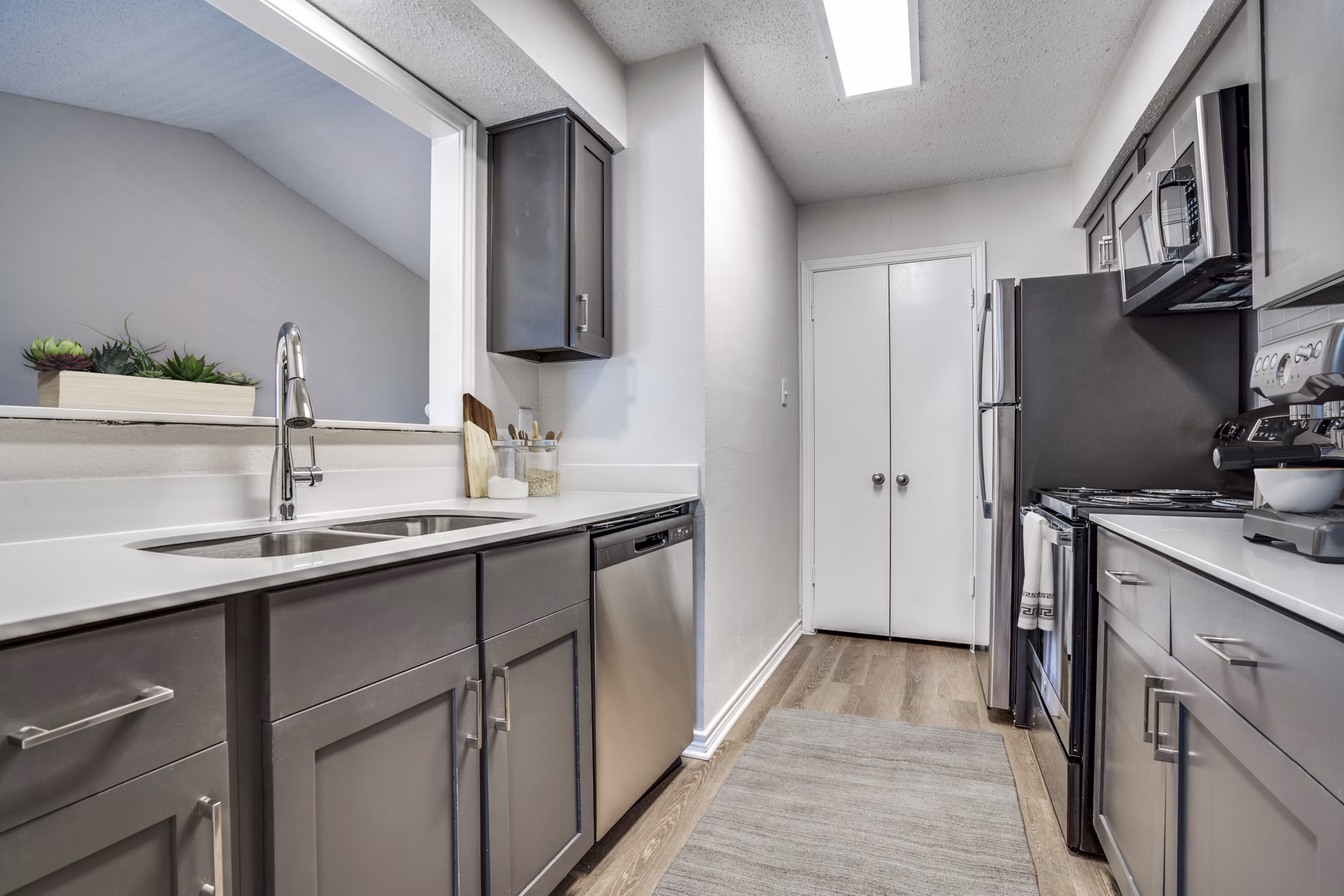 kitchen at The Lochley Apartments