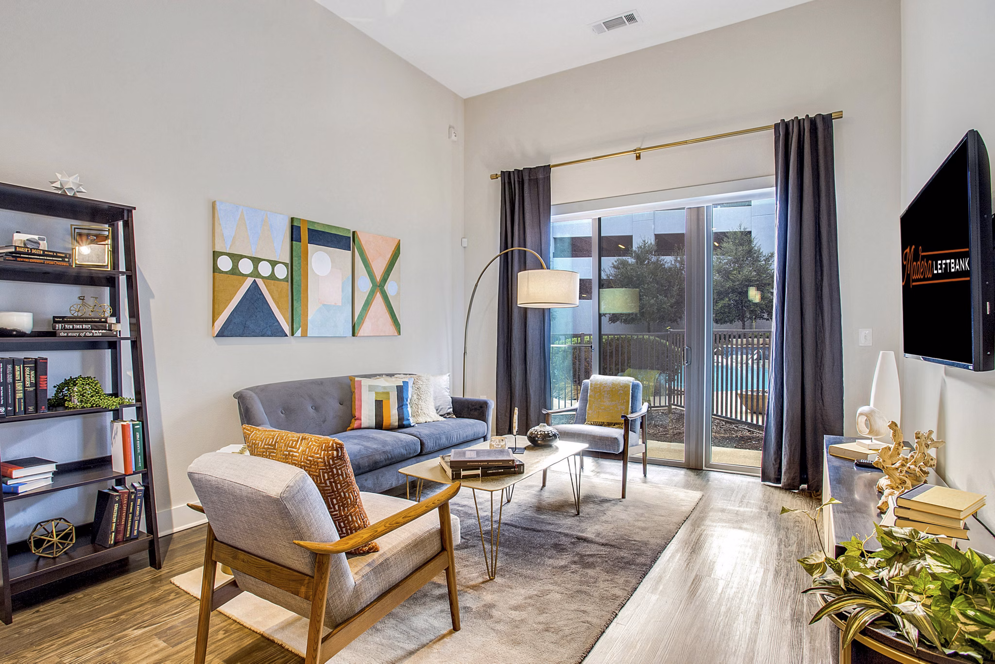 living room at Madera at LeftBank Apartments