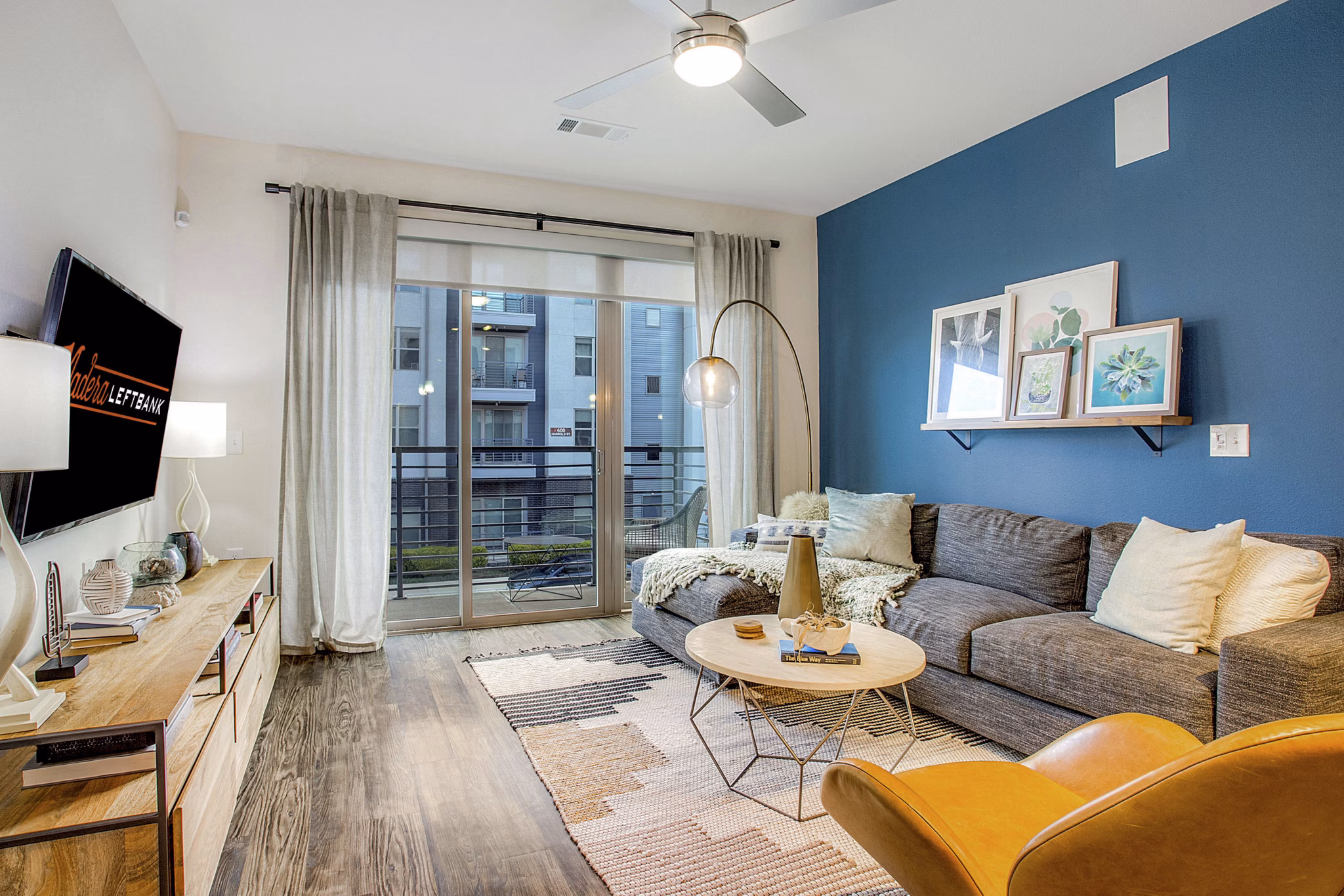 living room at Madera at LeftBank Apartments