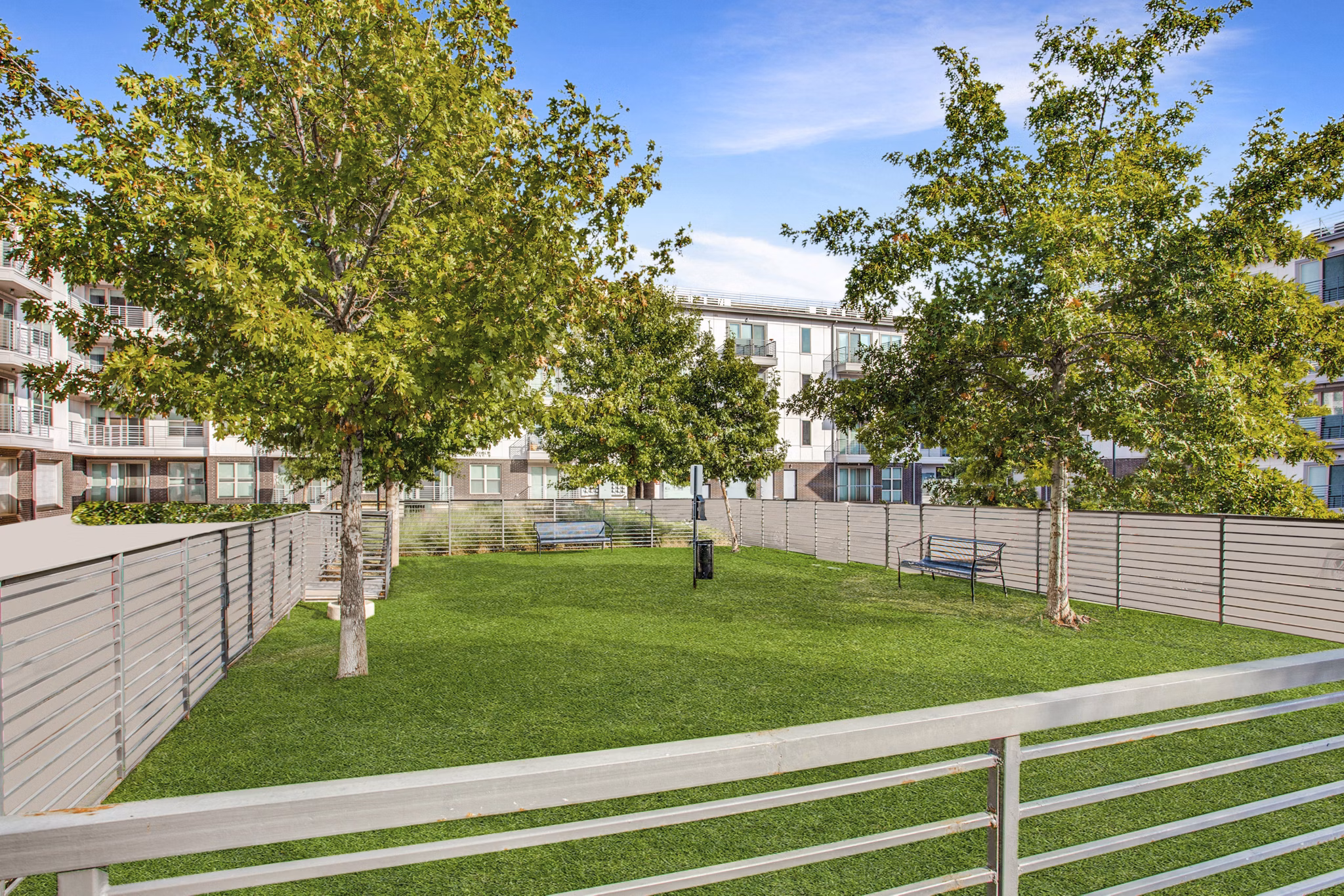 grill area at Madera at LeftBank Apartments