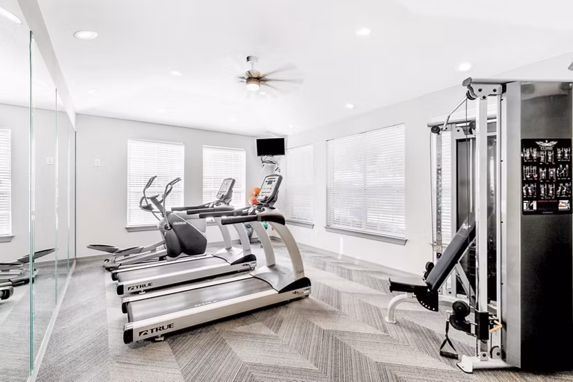 fitness center at Mission Rockwall Apartments