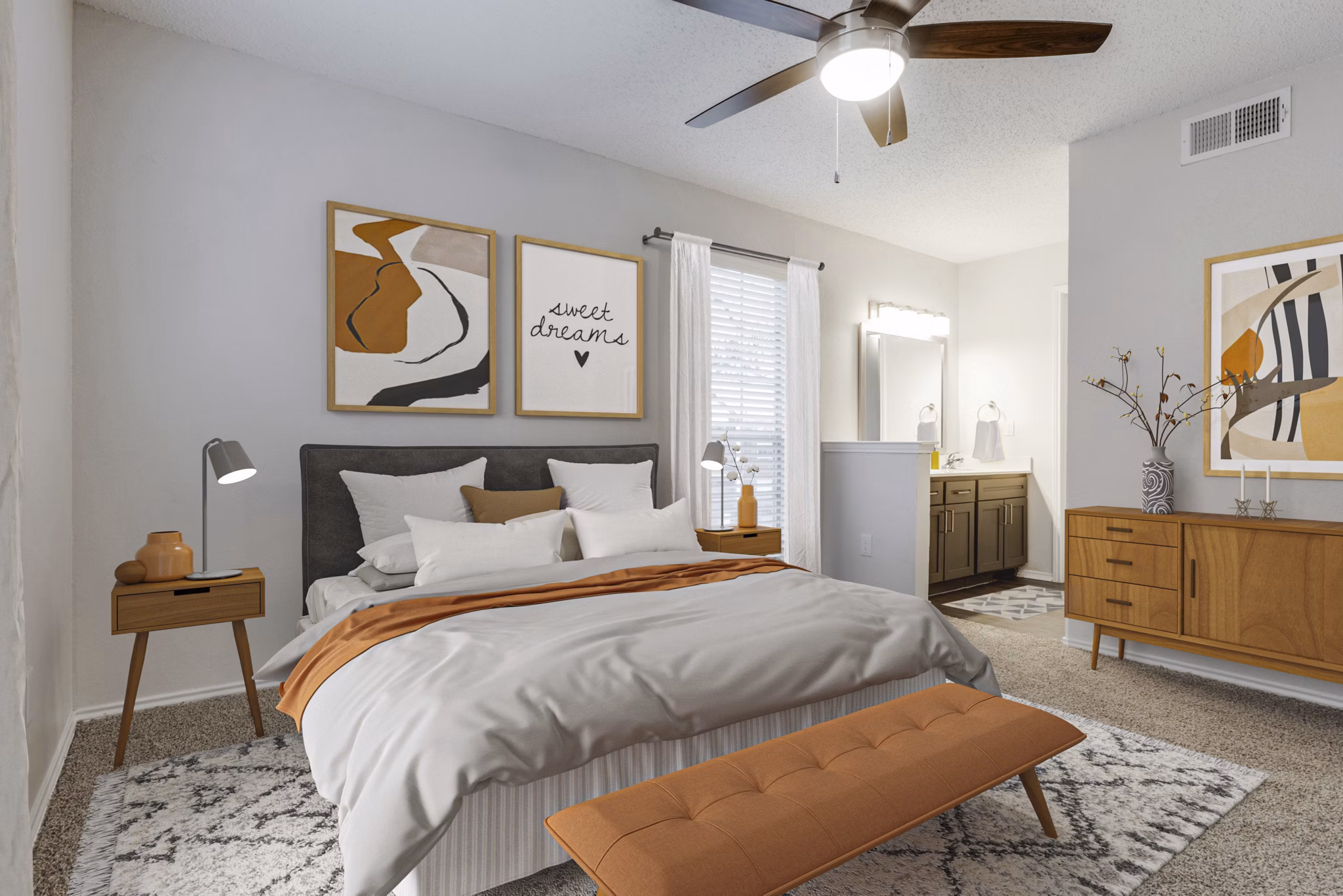 bedroom at Oaklyn Apartments