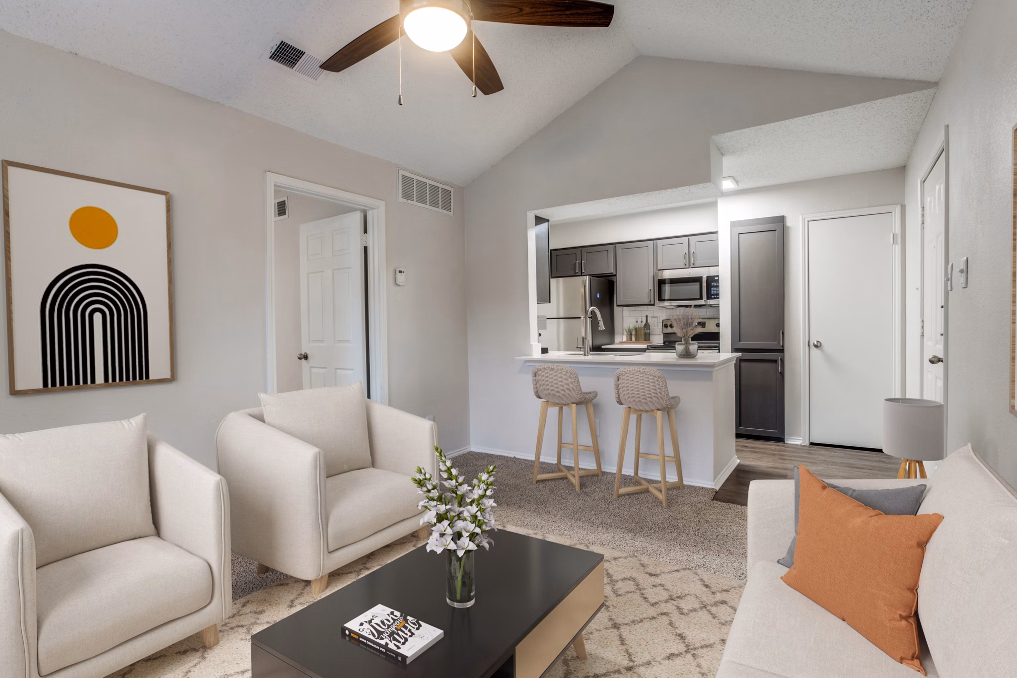 living room at Oaklyn Apartments