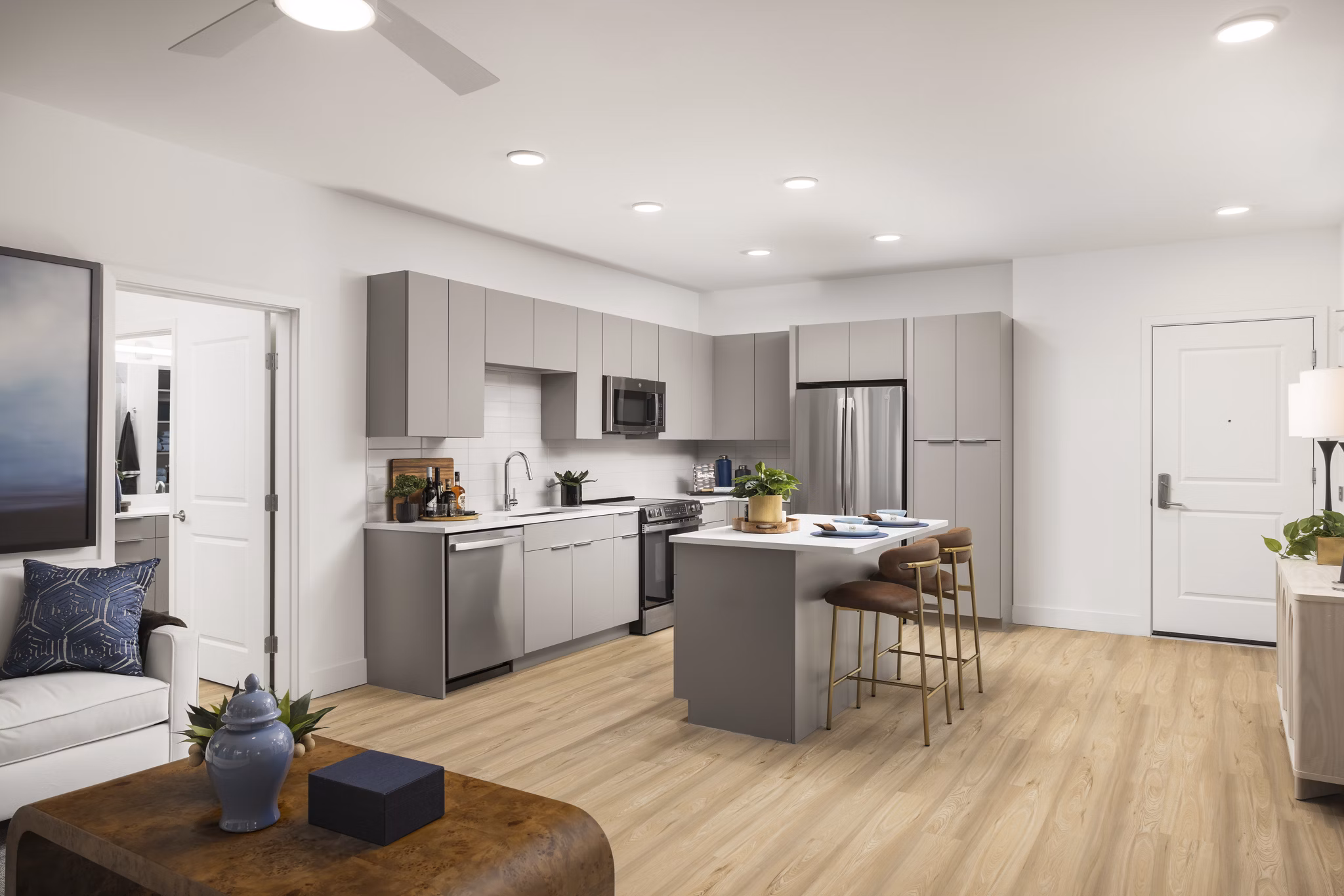 kitchen at Azur Apartments