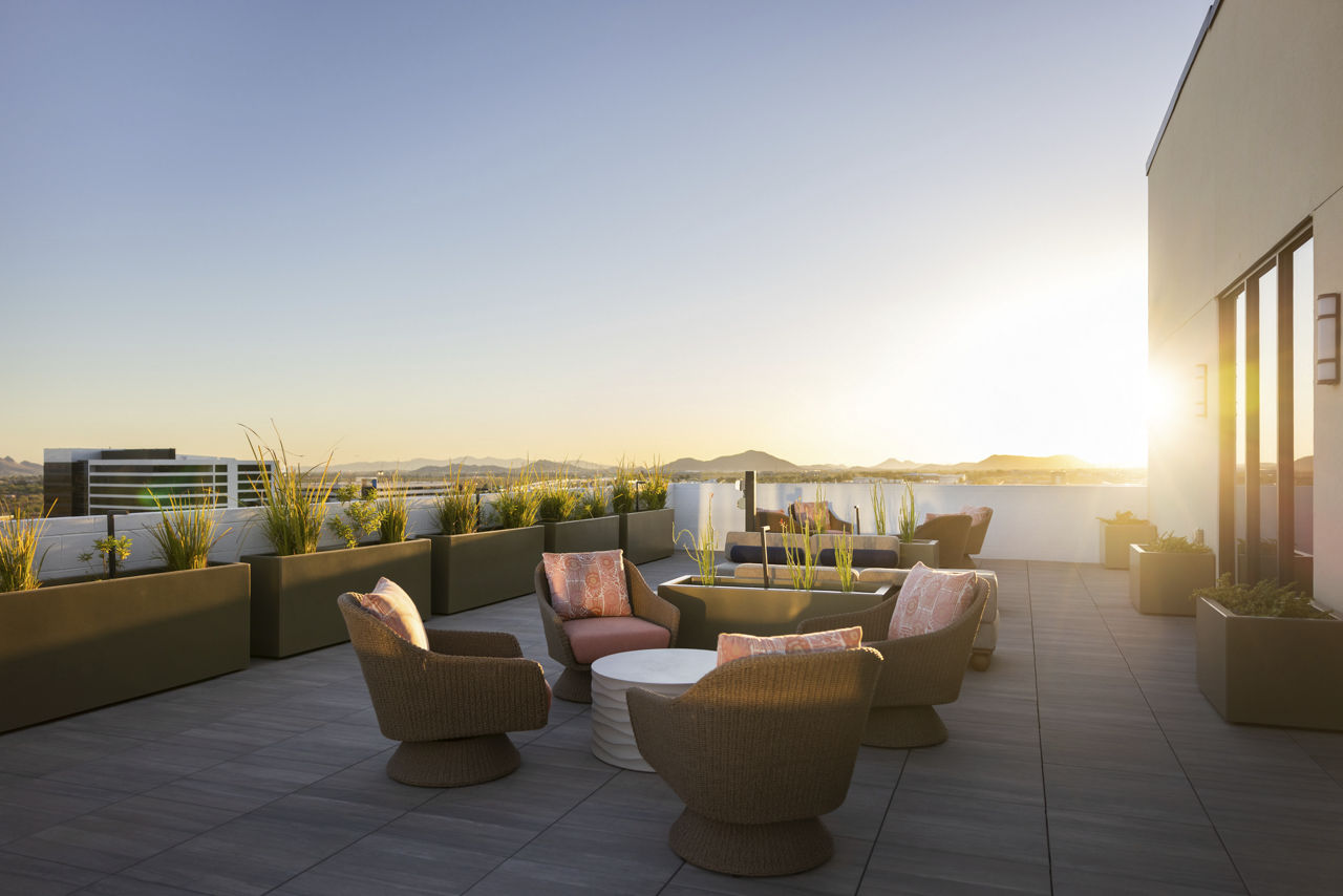 Roof deck at Azur