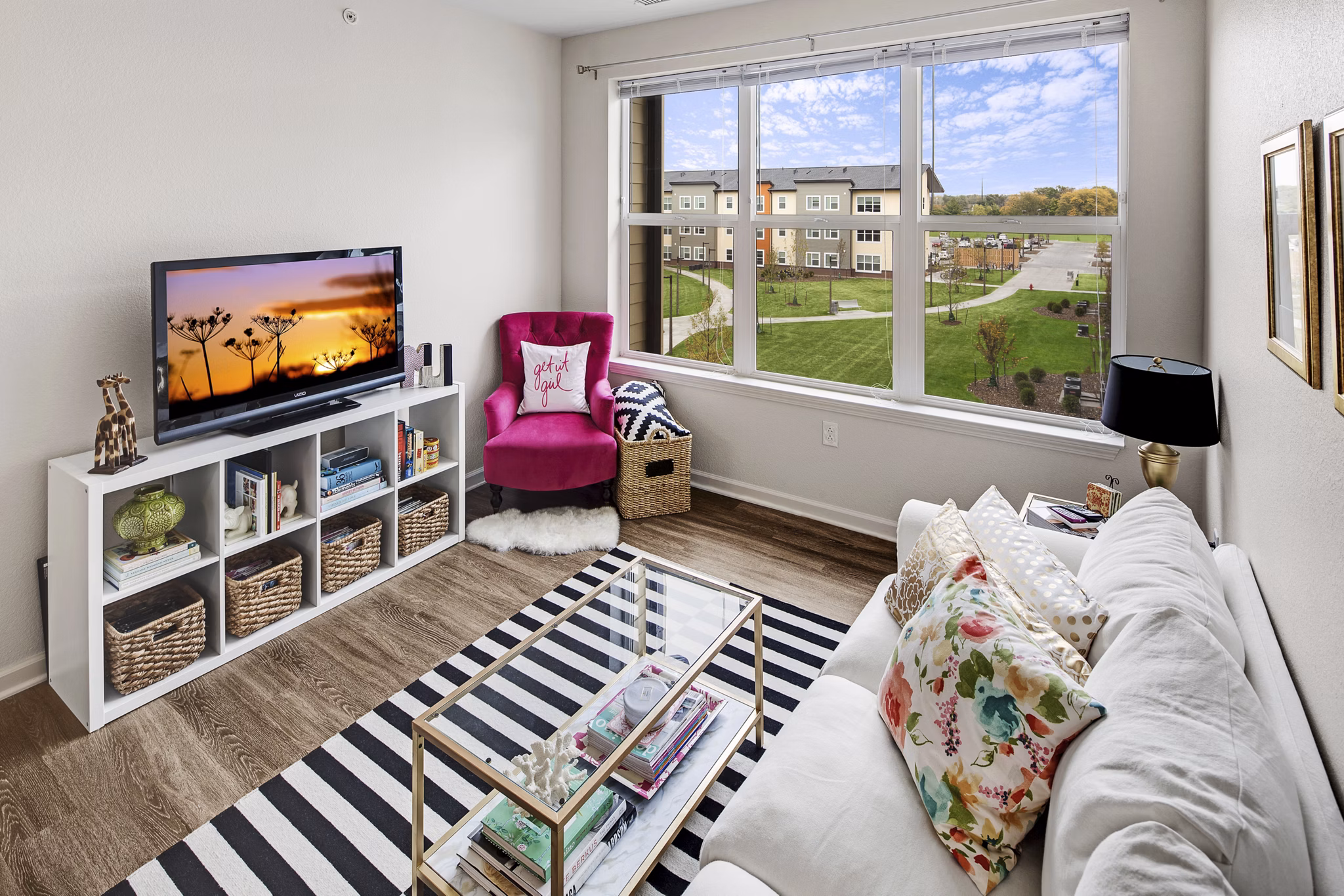 living room at Aspire at West Campus Apartments