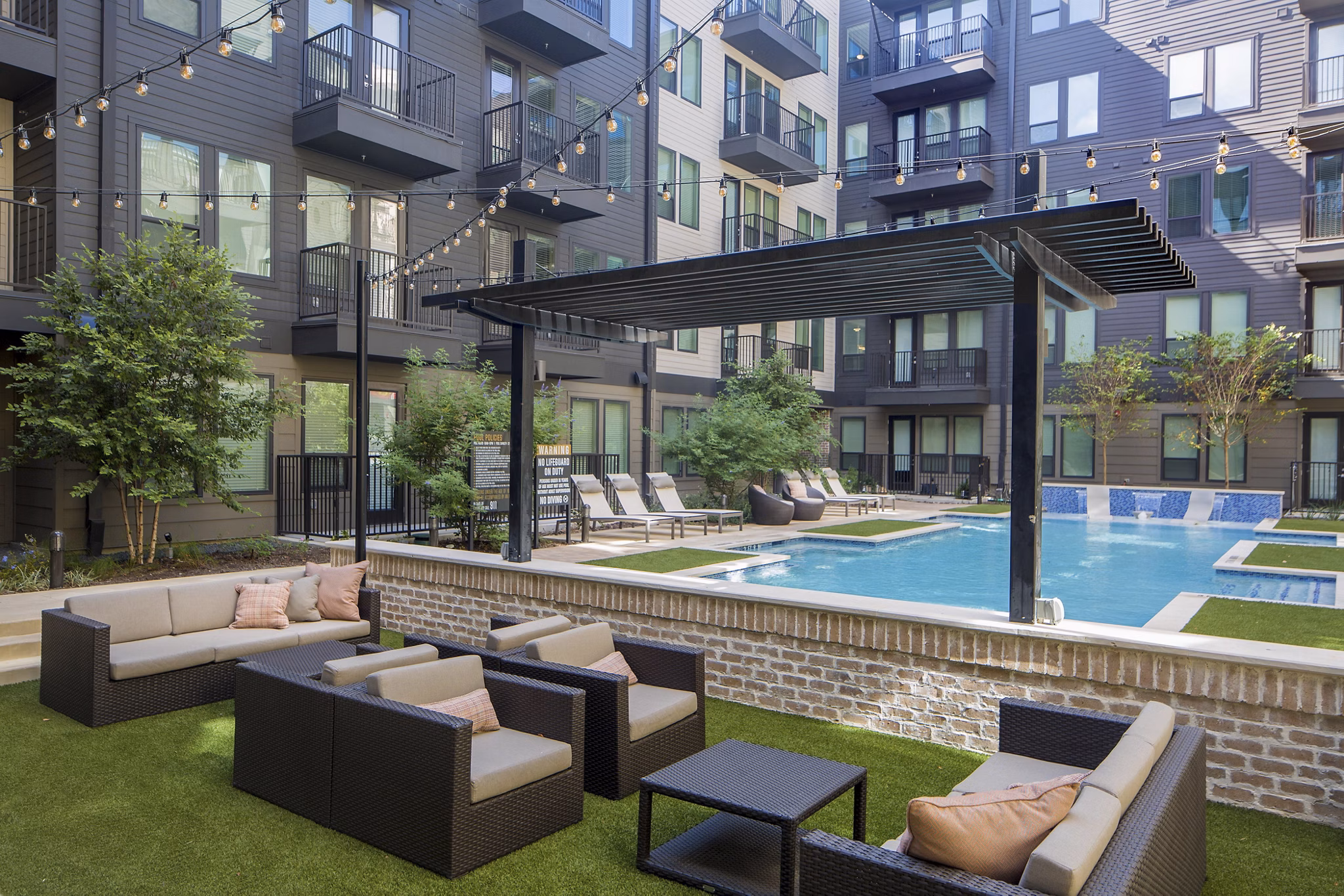 pool at Amelia at Farmers Market Apartments