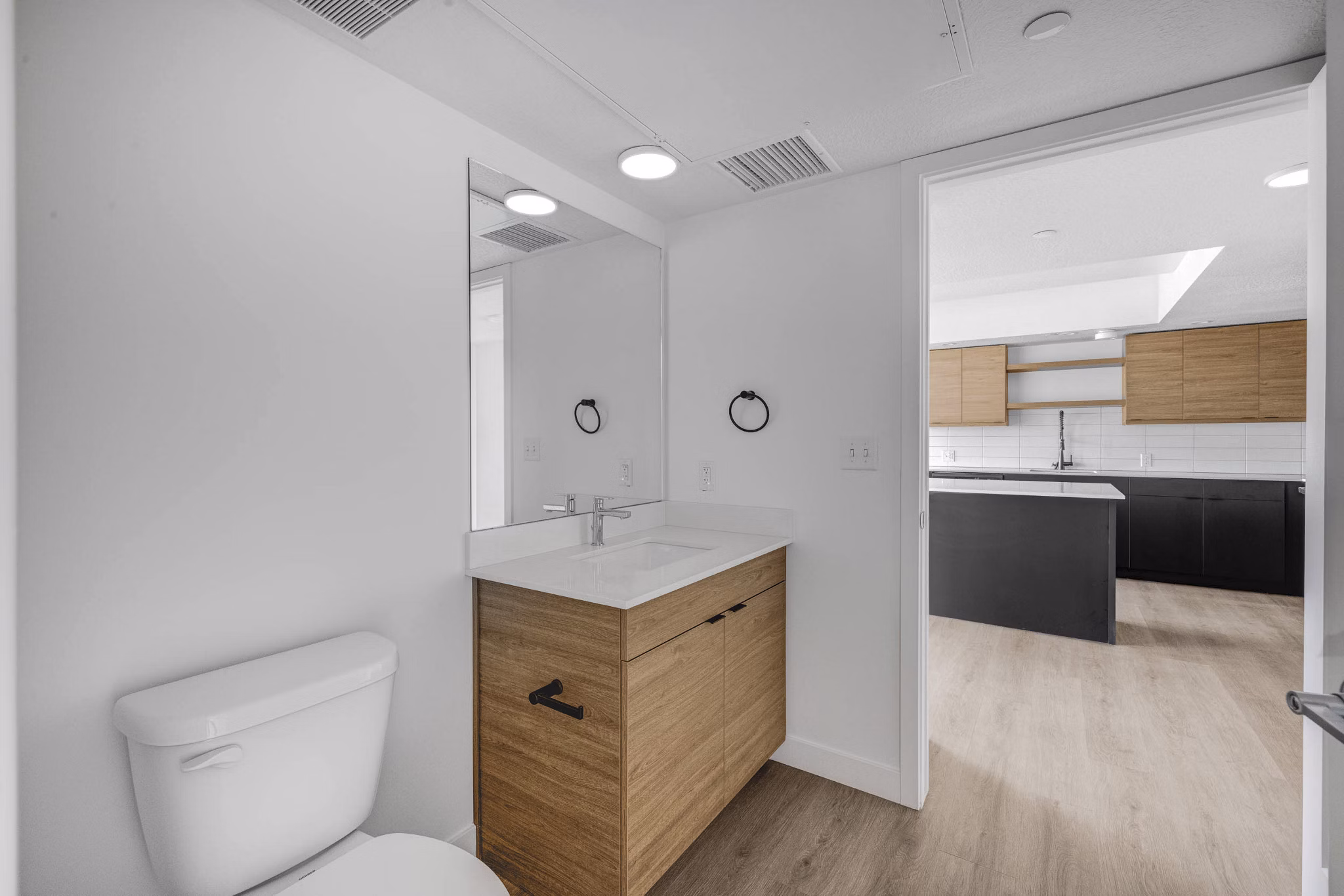 bathroom at The Source on South Temple Apartments