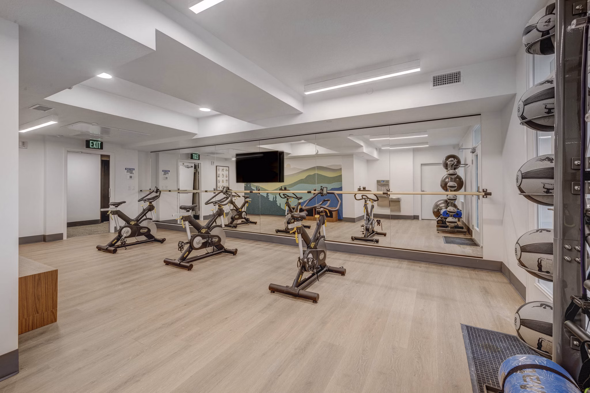 fitness center at The Source on South Temple Apartments