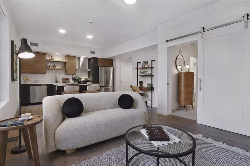 living room at The Source on South Temple Apartments