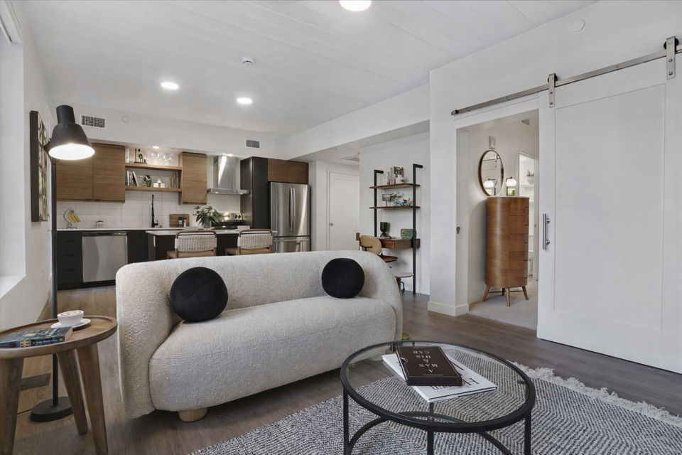 living room at The Source on South Temple Apartments