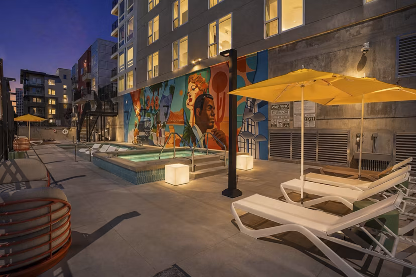 pool at The Source on South Temple Apartments