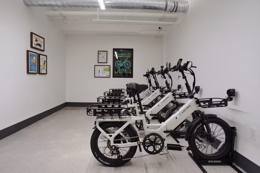 bike storage at The Source on South Temple Apartments