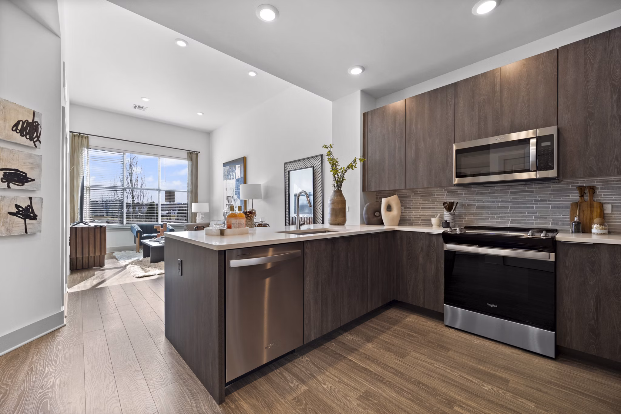 kitchen at Hanover Hyannis Apartments