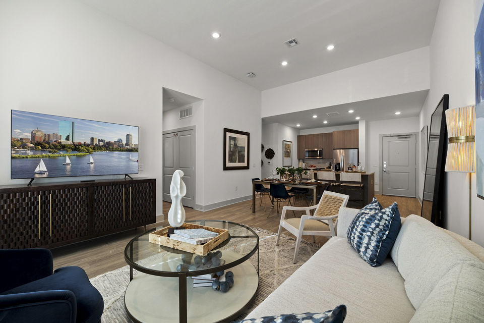 living room at Hanover Hyannis Apartments