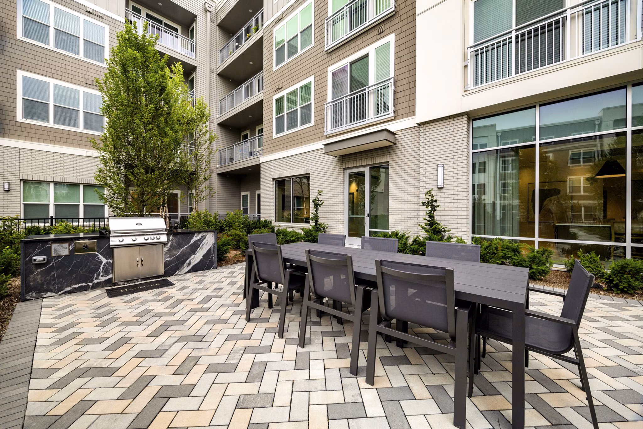 grill area/patio at Hanover Hyannis Apartments