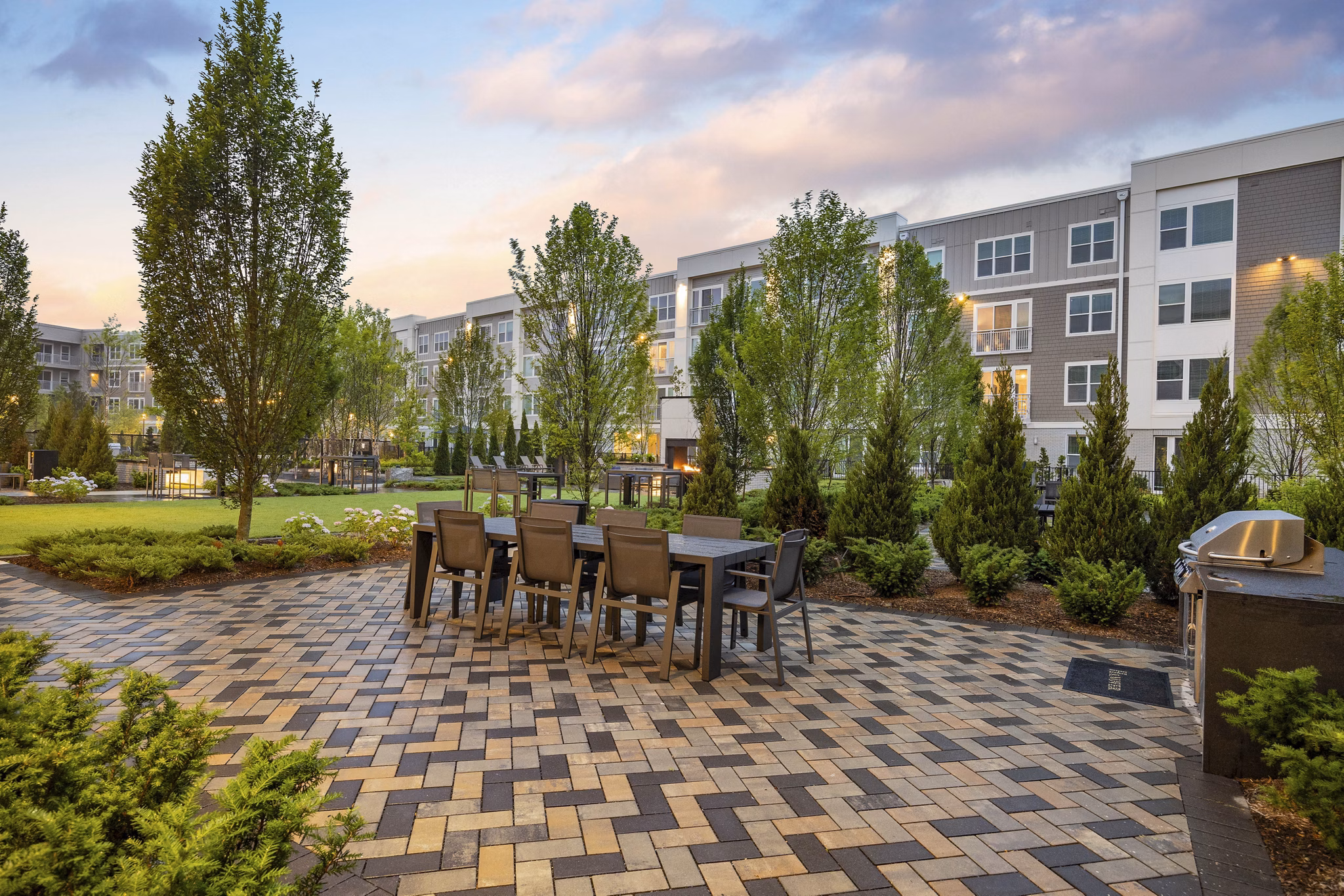 grill area/patio at Hanover Hyannis Apartments
