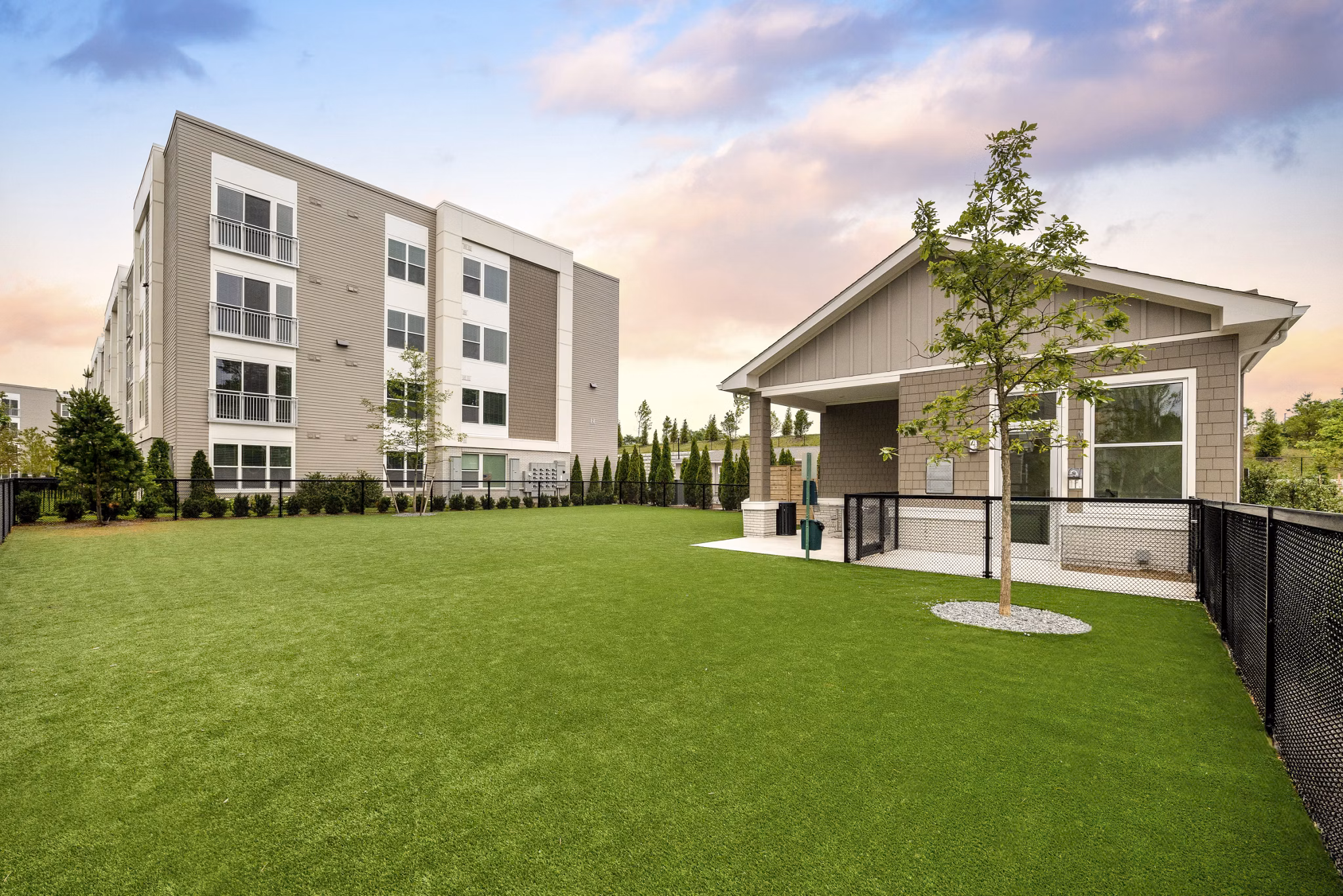 dog park at Hanover Hyannis Apartments