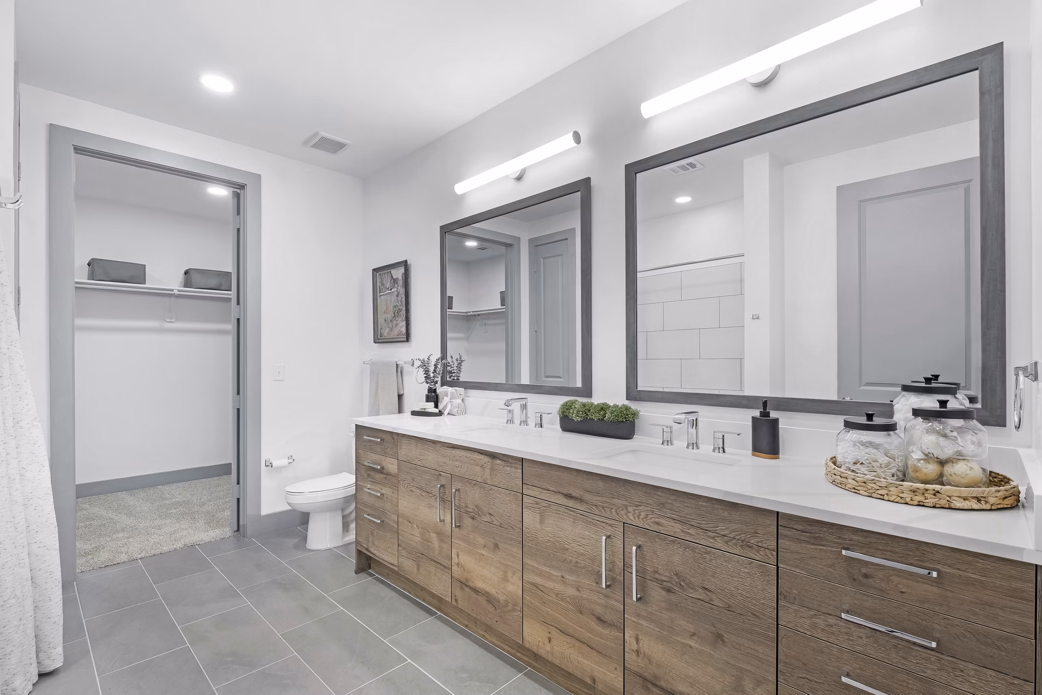 Bathroom at Brickyard at Barbers Hill Apartments