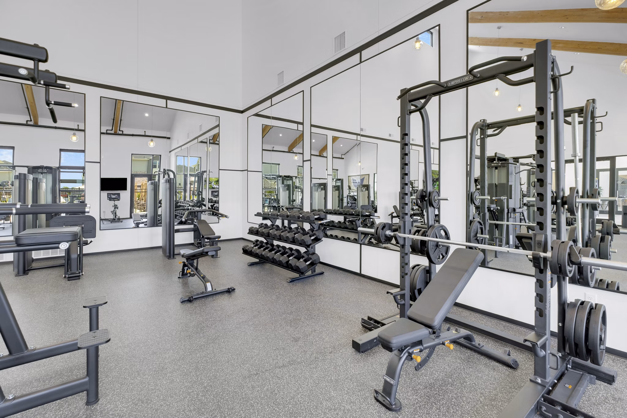 Fitness Center at Brickyard at Barbers Hill Apartments