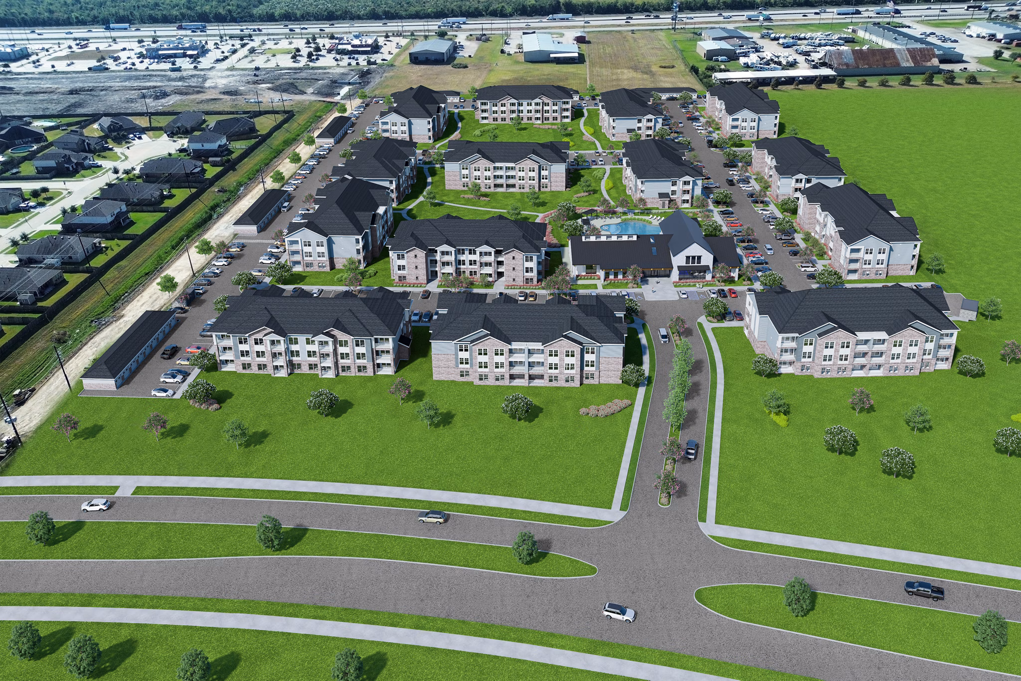 rendering for Brickyard at Barbers Hill Apartments