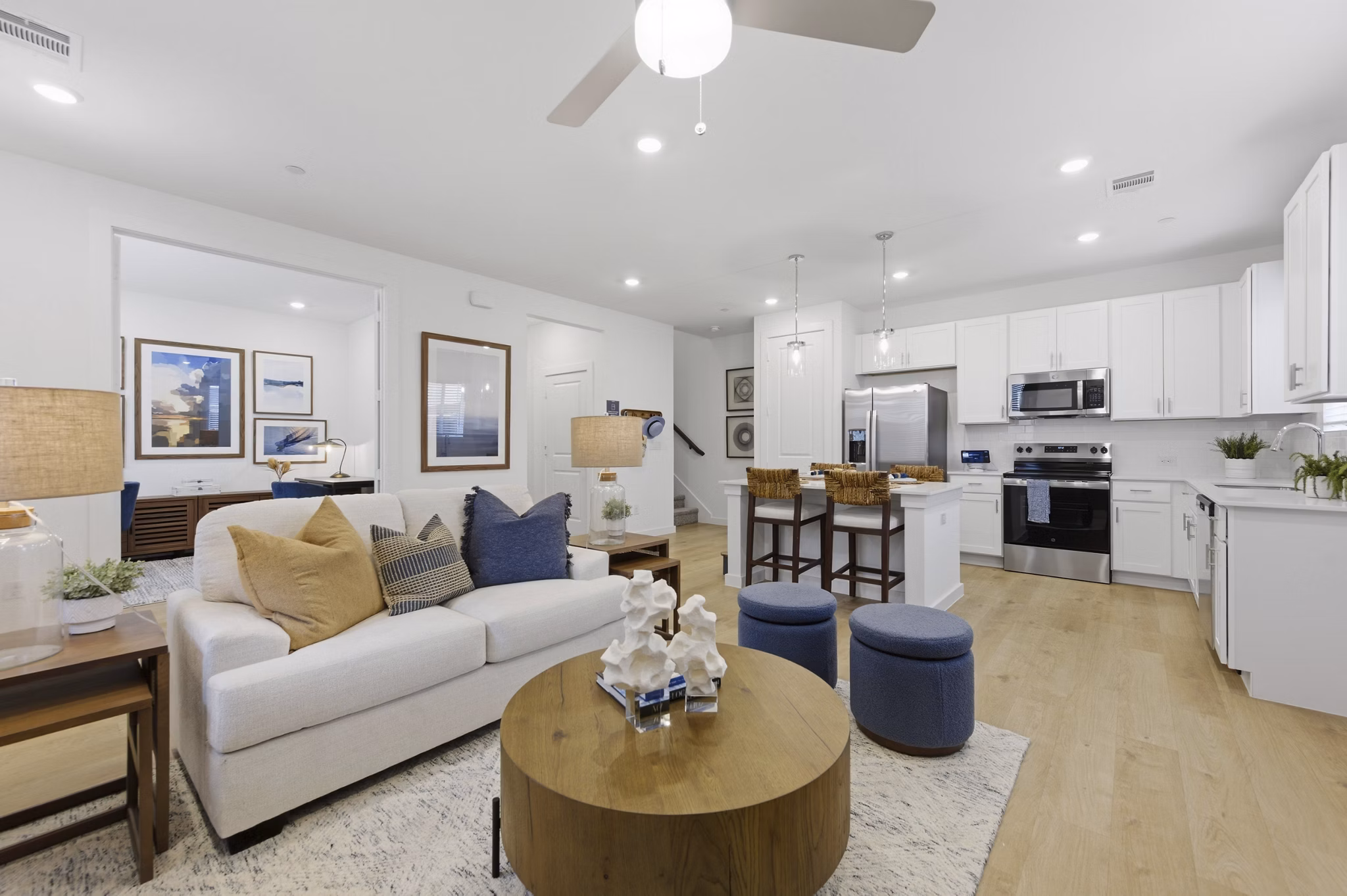 Living Room at Yardly Eden Apartments