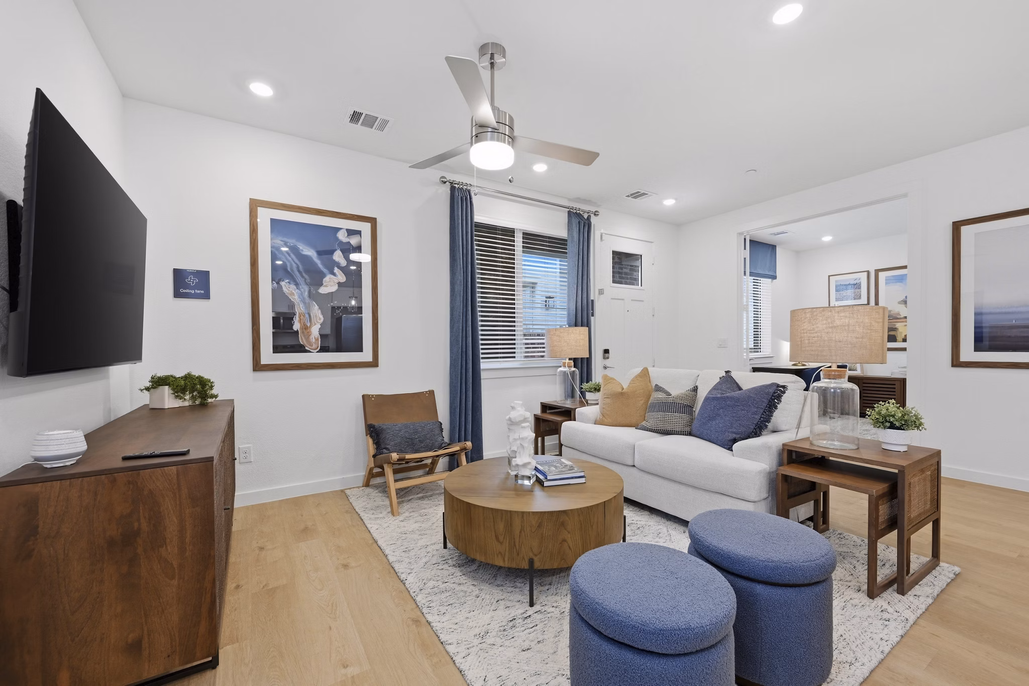 Living Room at Yardly Eden Apartments