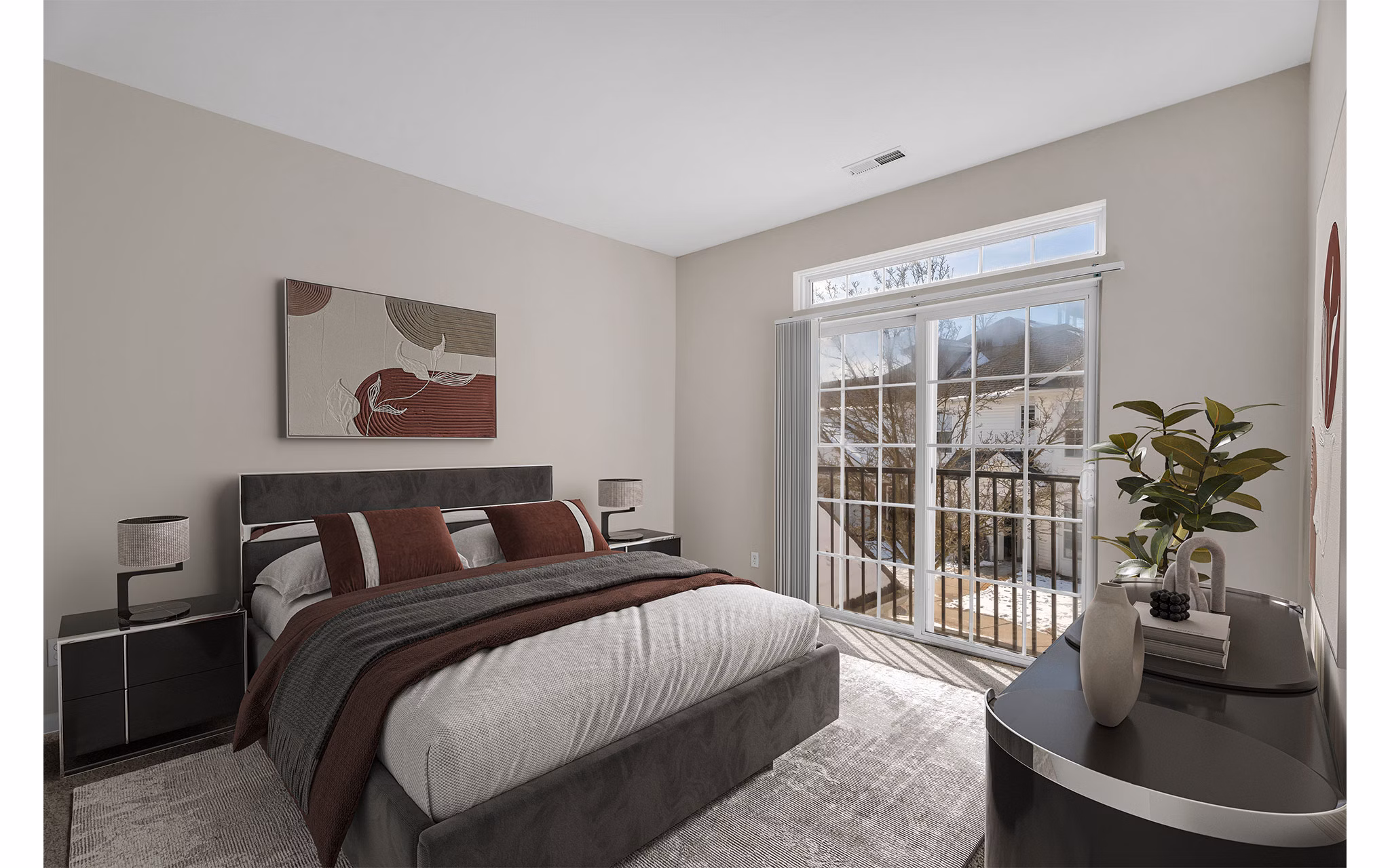 bedroom at The Chapman Apartments