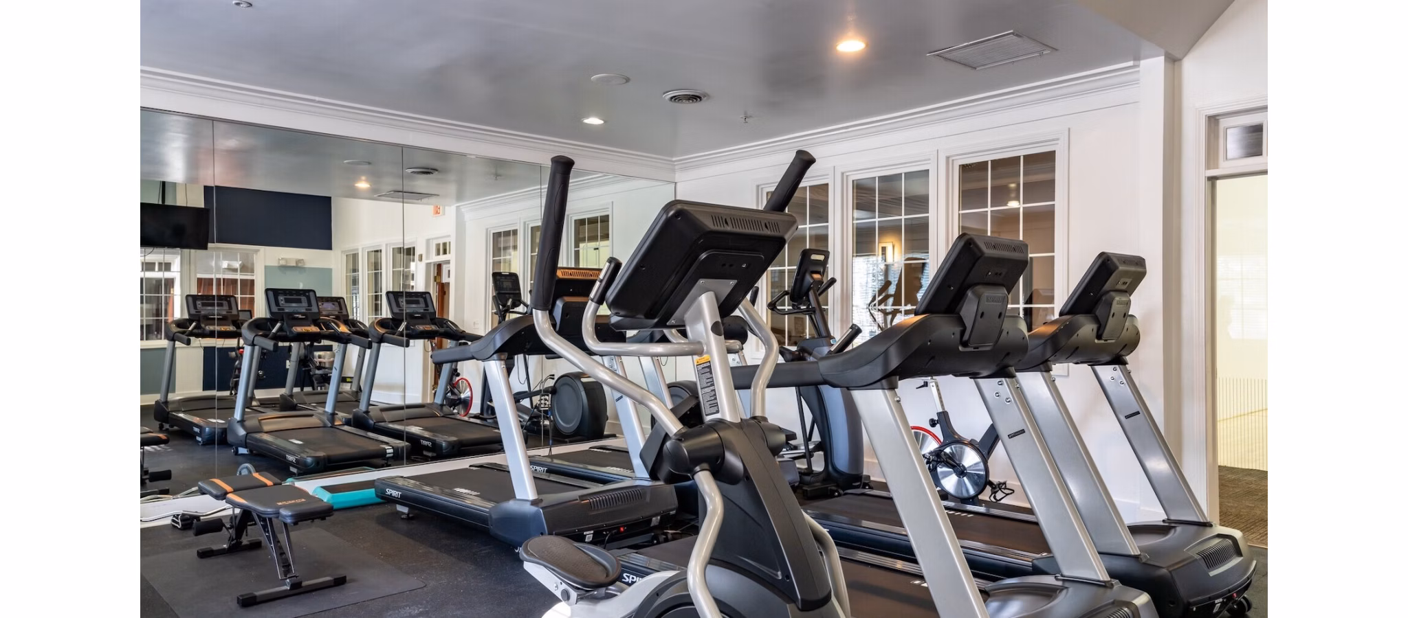 fitness center at The Chapman Apartments 