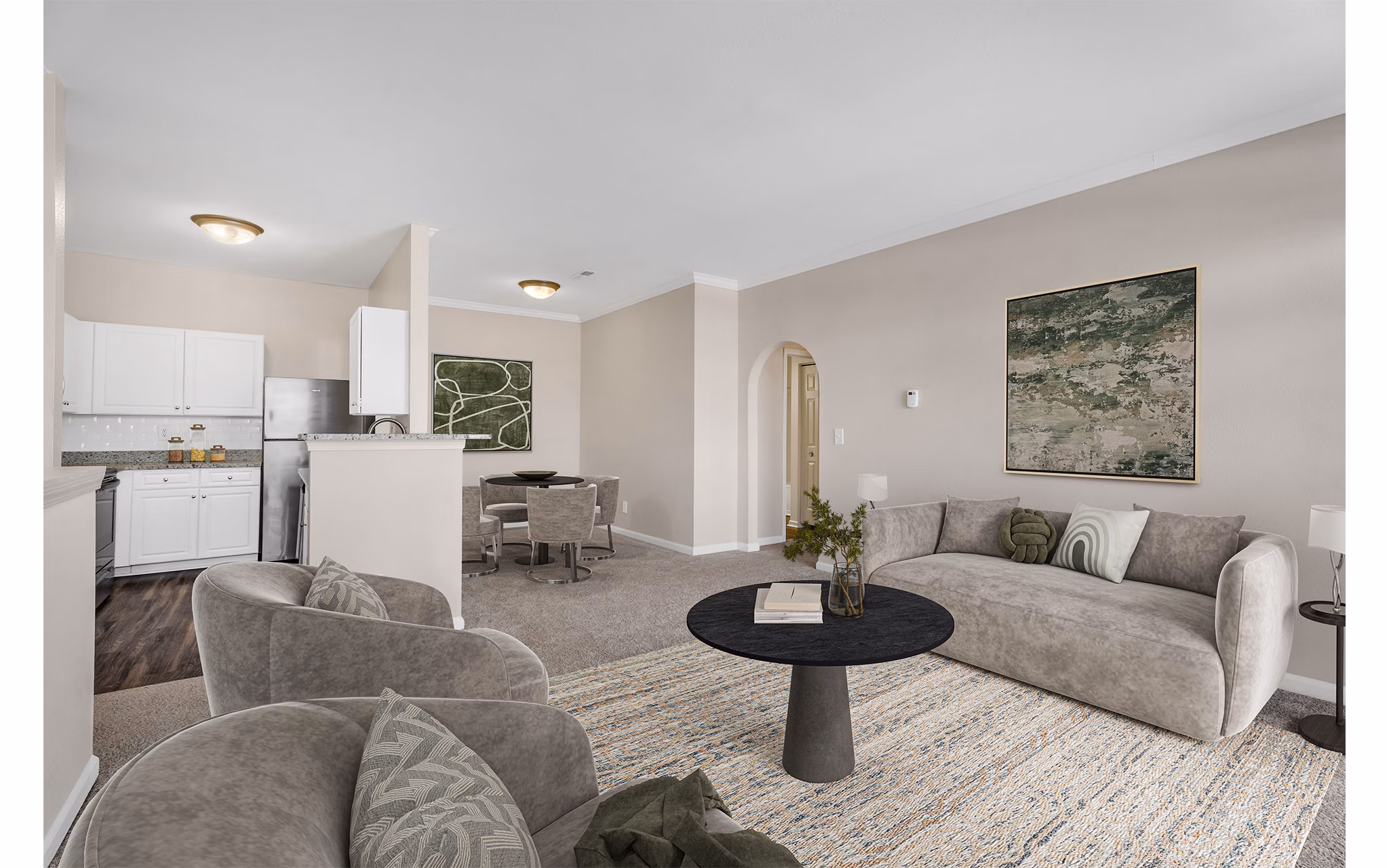 living room at The Chapman Apartments