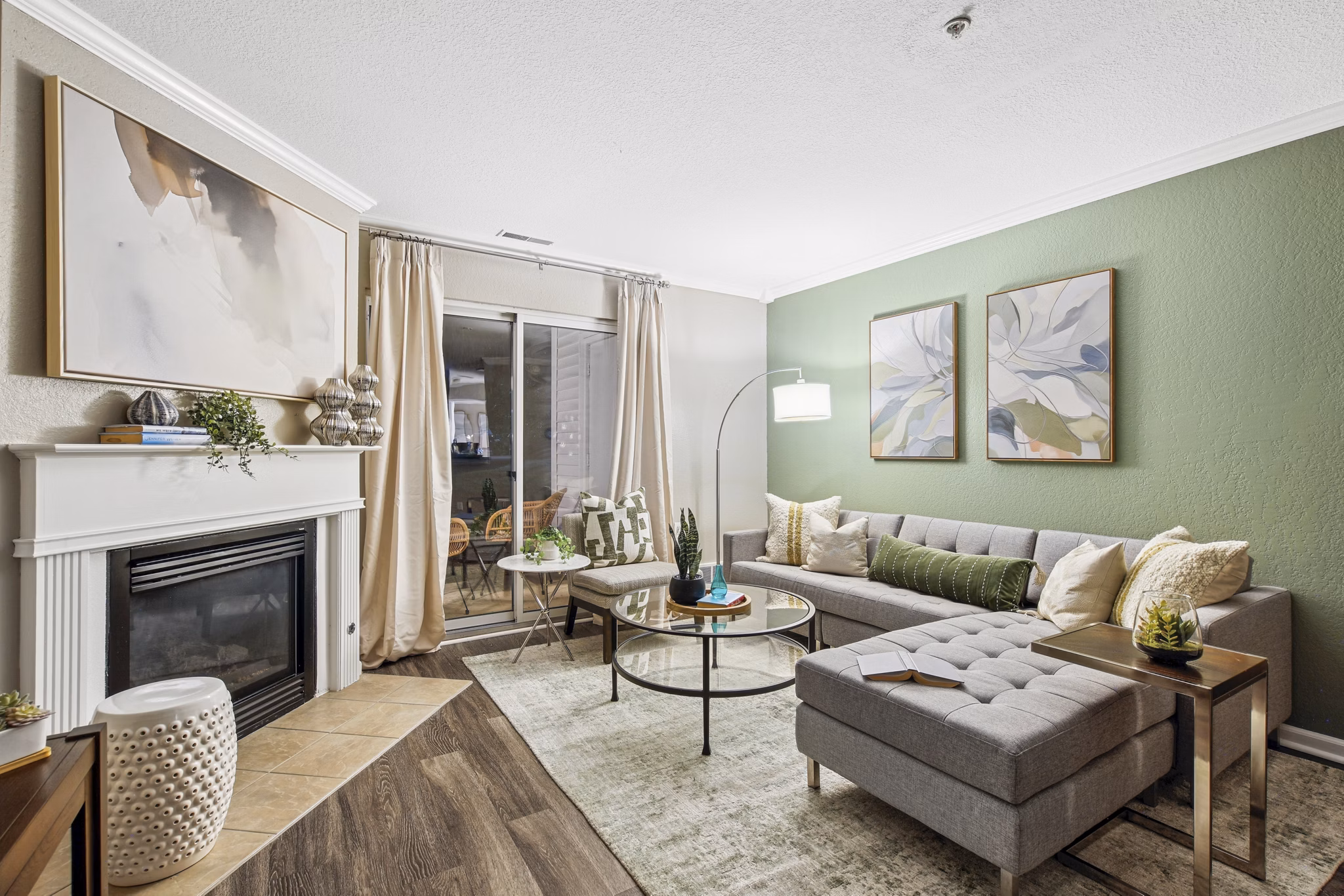 living room at The Graham Apartments