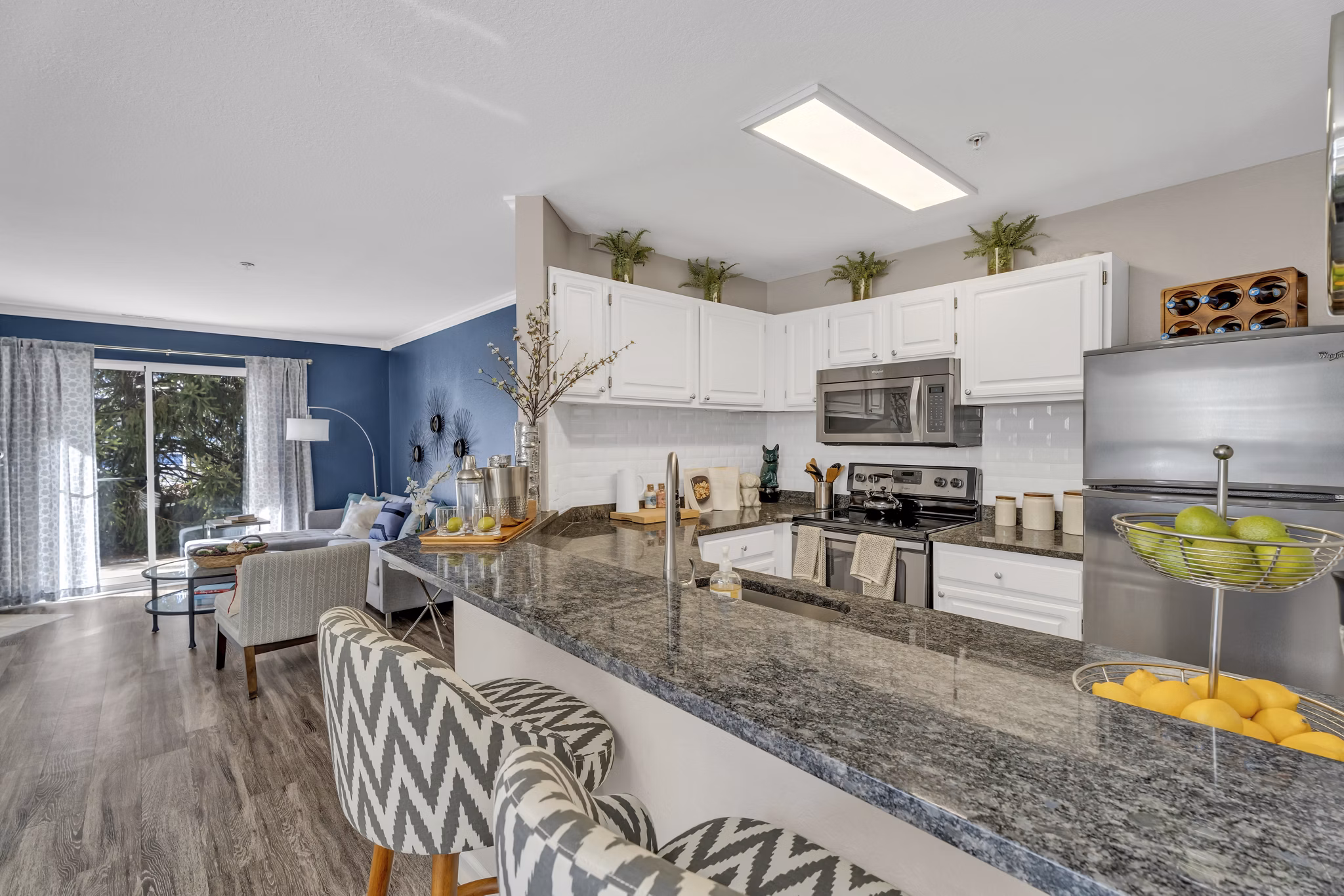 living room at The Graham Apartments 