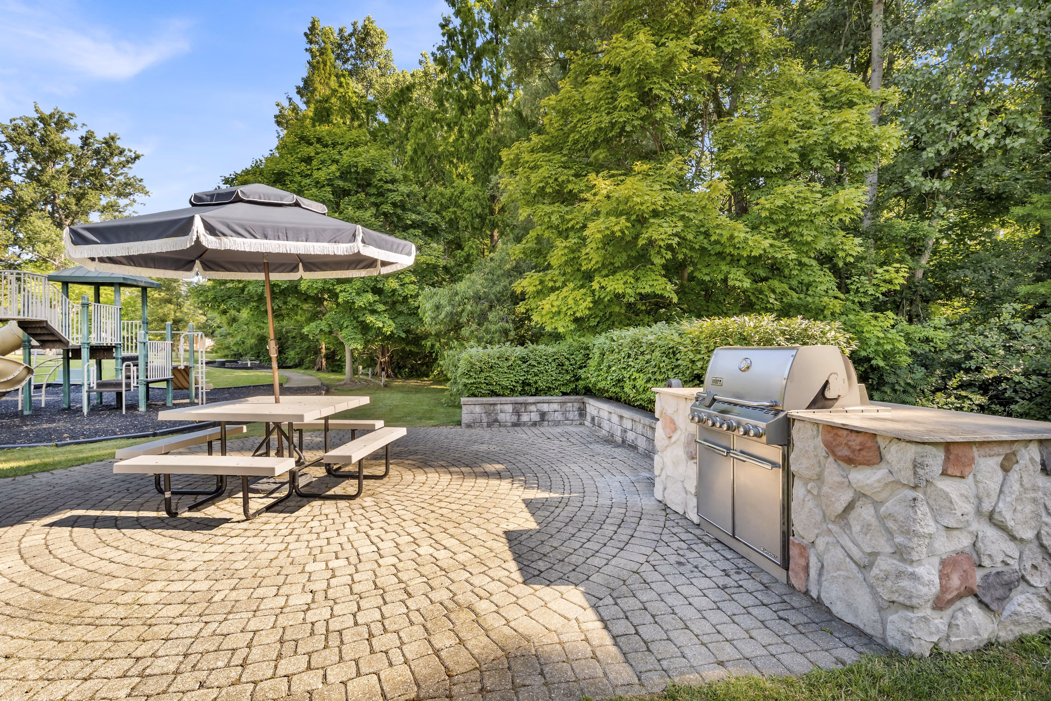 grill area at The Graham Apartments 