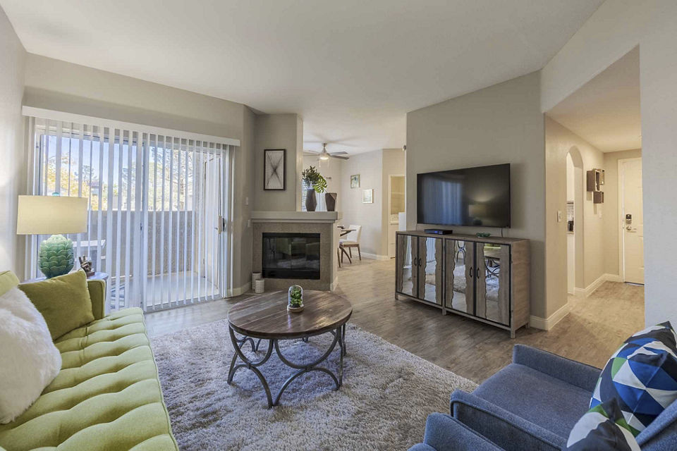 living room at The Avondale Apartments