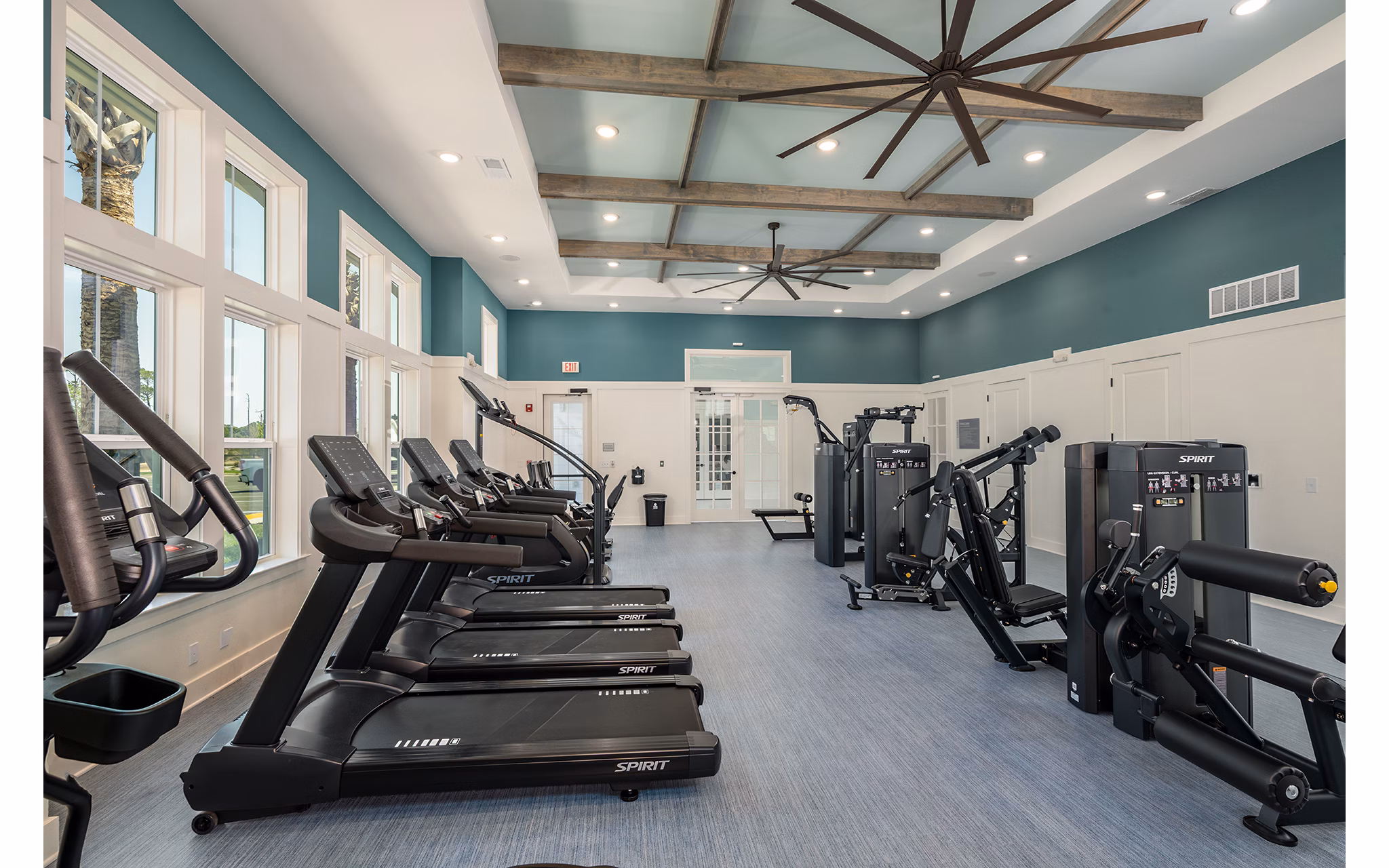 fitness center at The Sandbar Apartments