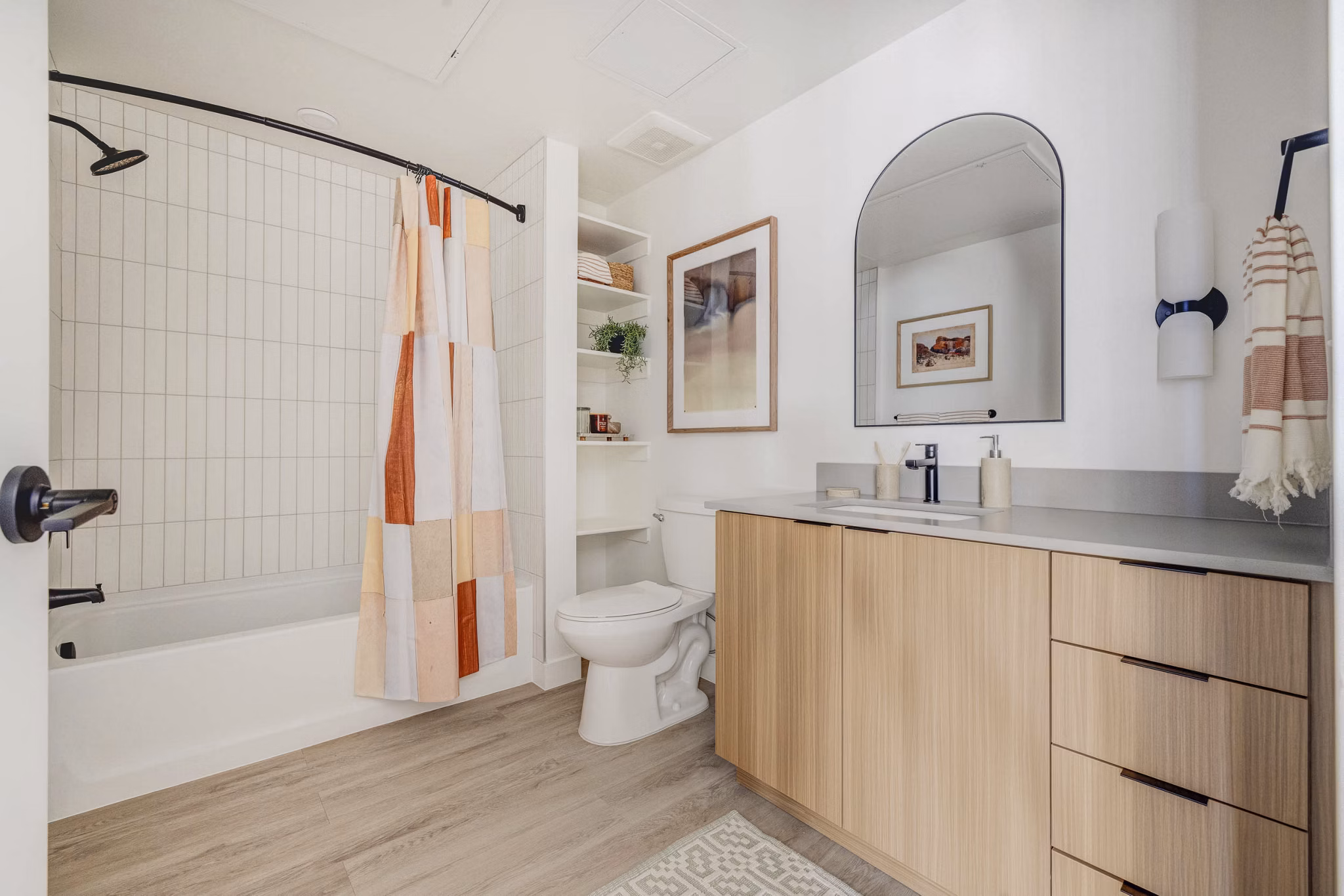 bathroom at Journeyman Apartments 