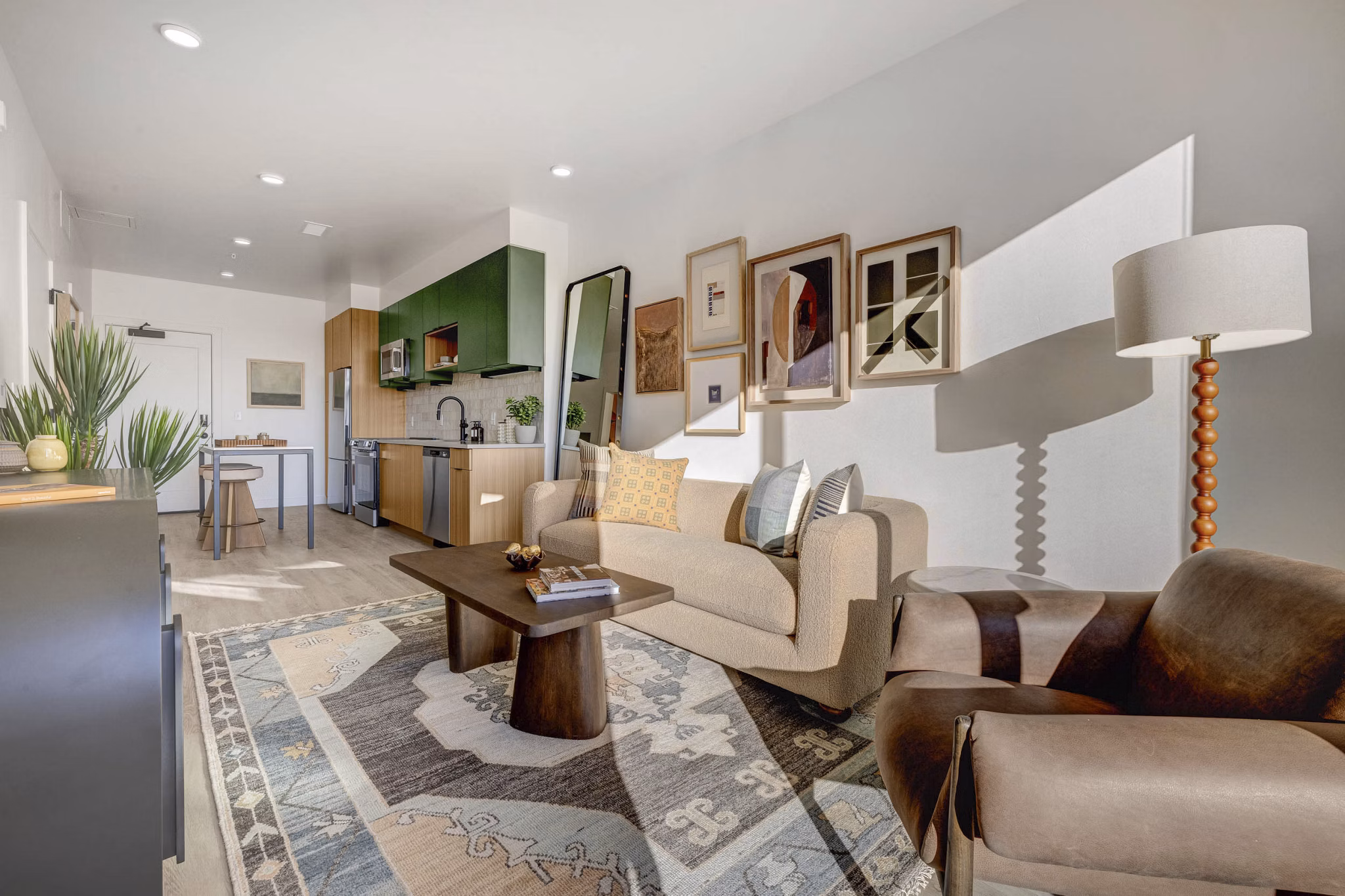 living room at Journeyman Apartments 