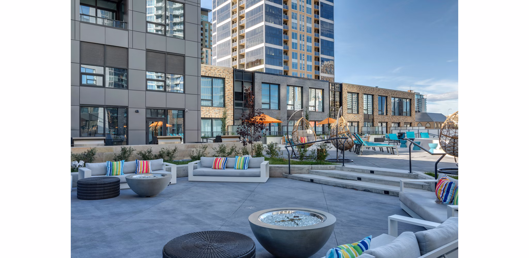 fire pit at BLVD Beltline Apartments