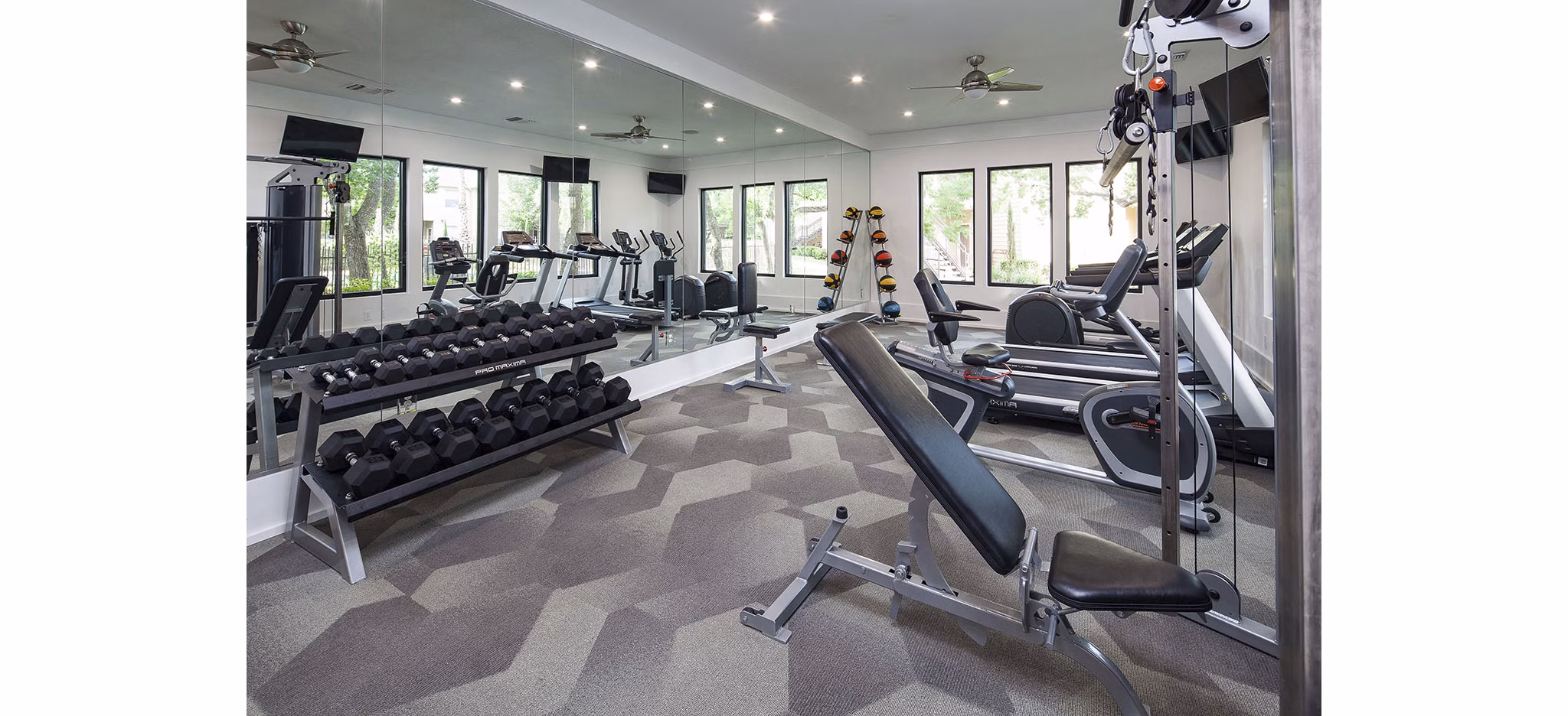 fitness center at Stone Brook Apartments