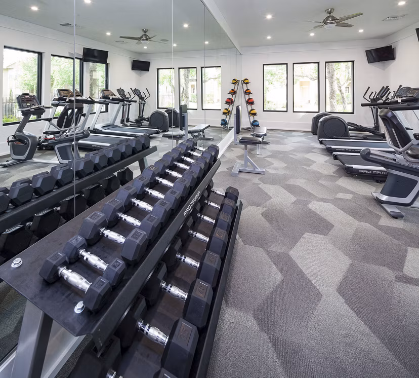 fitness center at Stone Brook Apartments