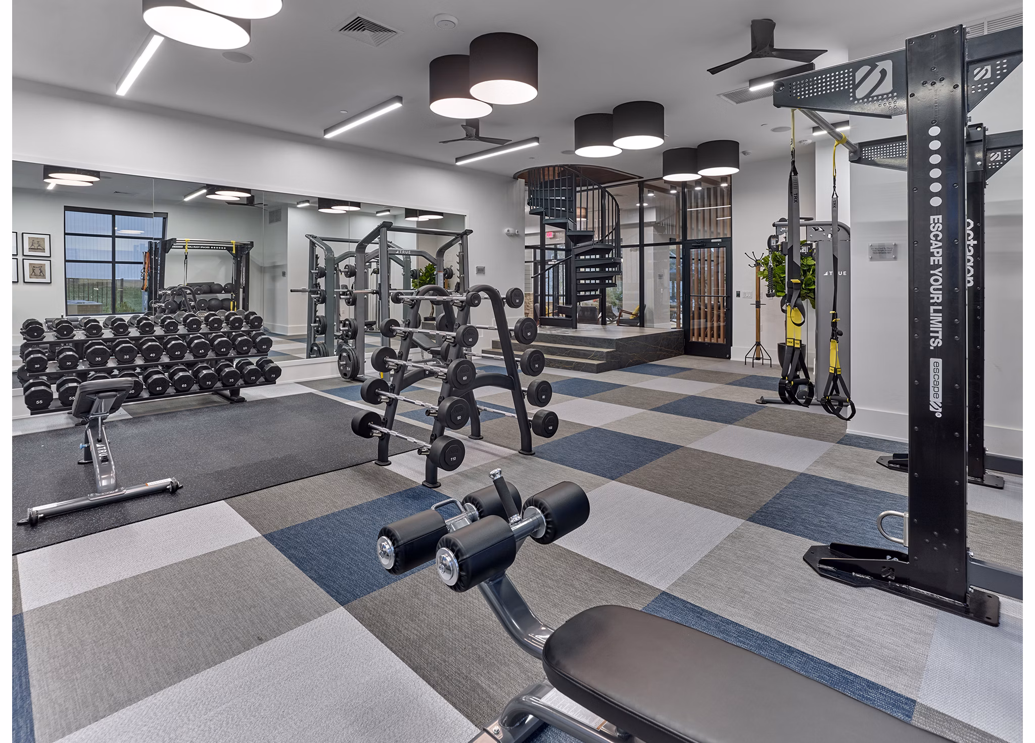 fitness center at Summerhill Apartments