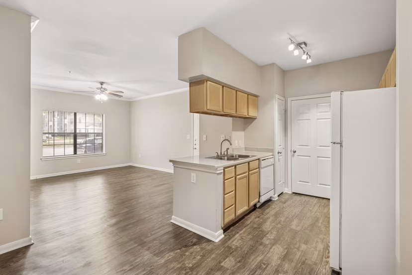kitchen at Lakeshore Villas ApaApartments