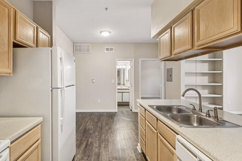 kitchen at Lakeshore Villas ApaApartments