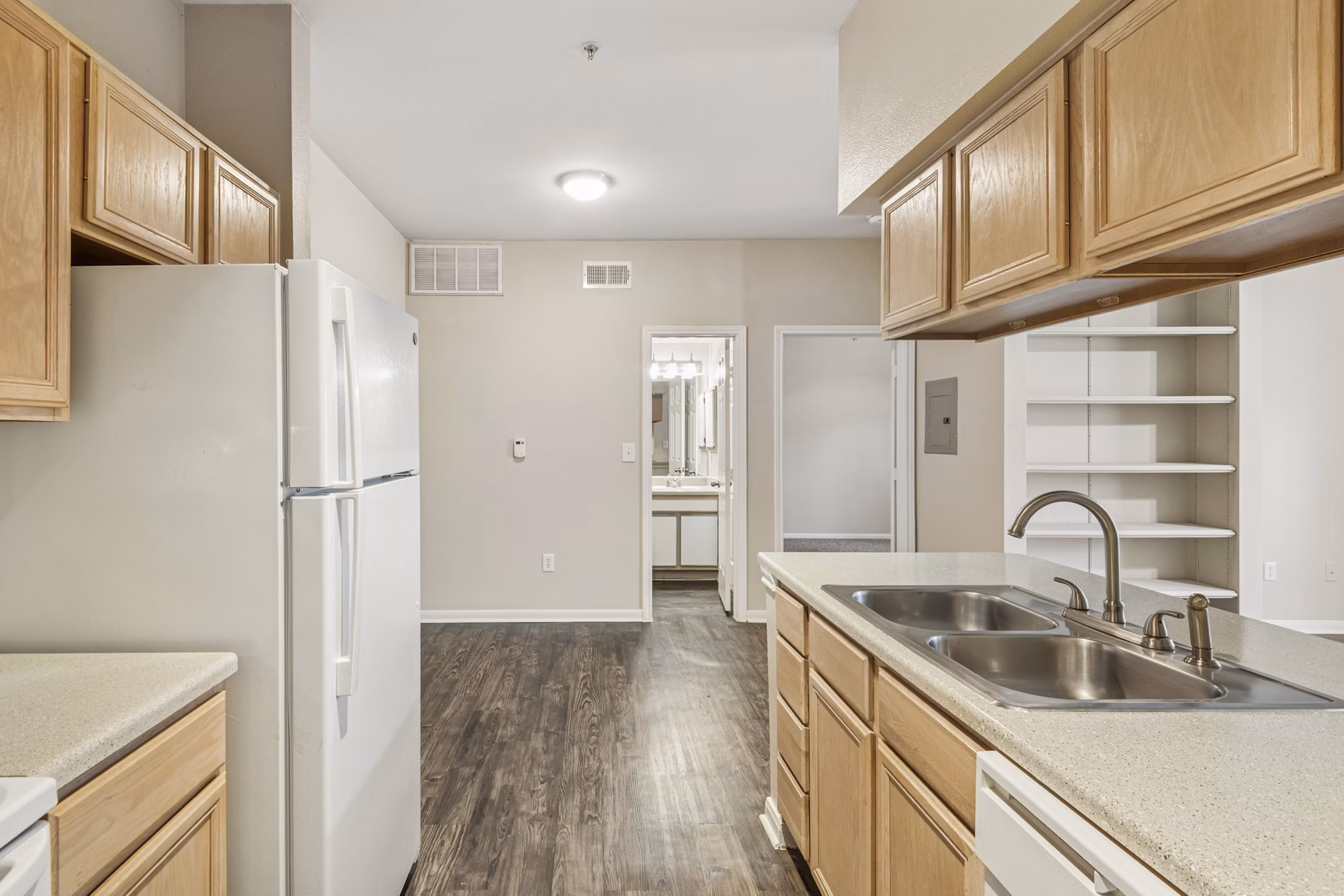 kitchen at Lakeshore Villas ApaApartments