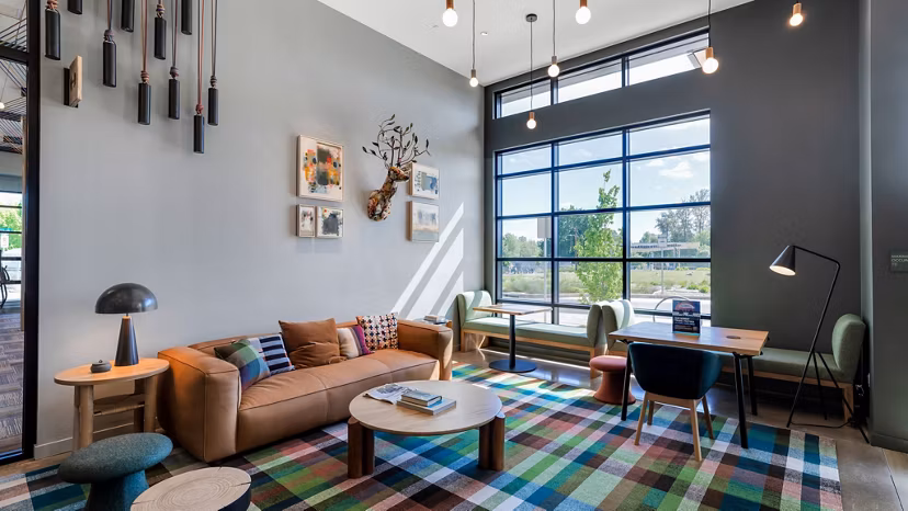 living room at Heartwood Apartments